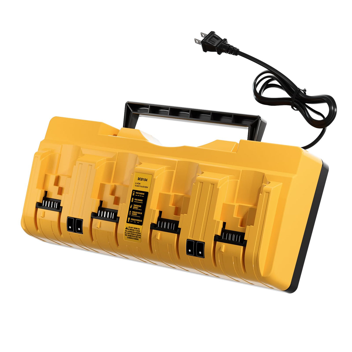 Lileipower Replacement For Dewalt Battery Charger Dcb104, Compatible With Dewalt 12V 20V Max Multi Battery Charger Station, 4 Po