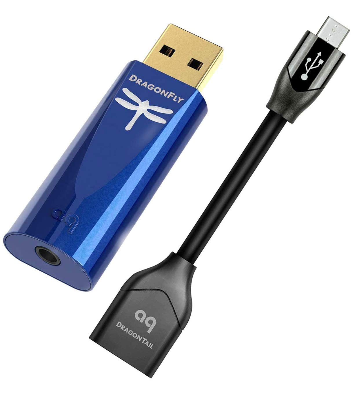 Audioquest Dragonfly Cobalt Usb Stick Dac Bundle With Dragontail Usb A Female To Micro Usb Male