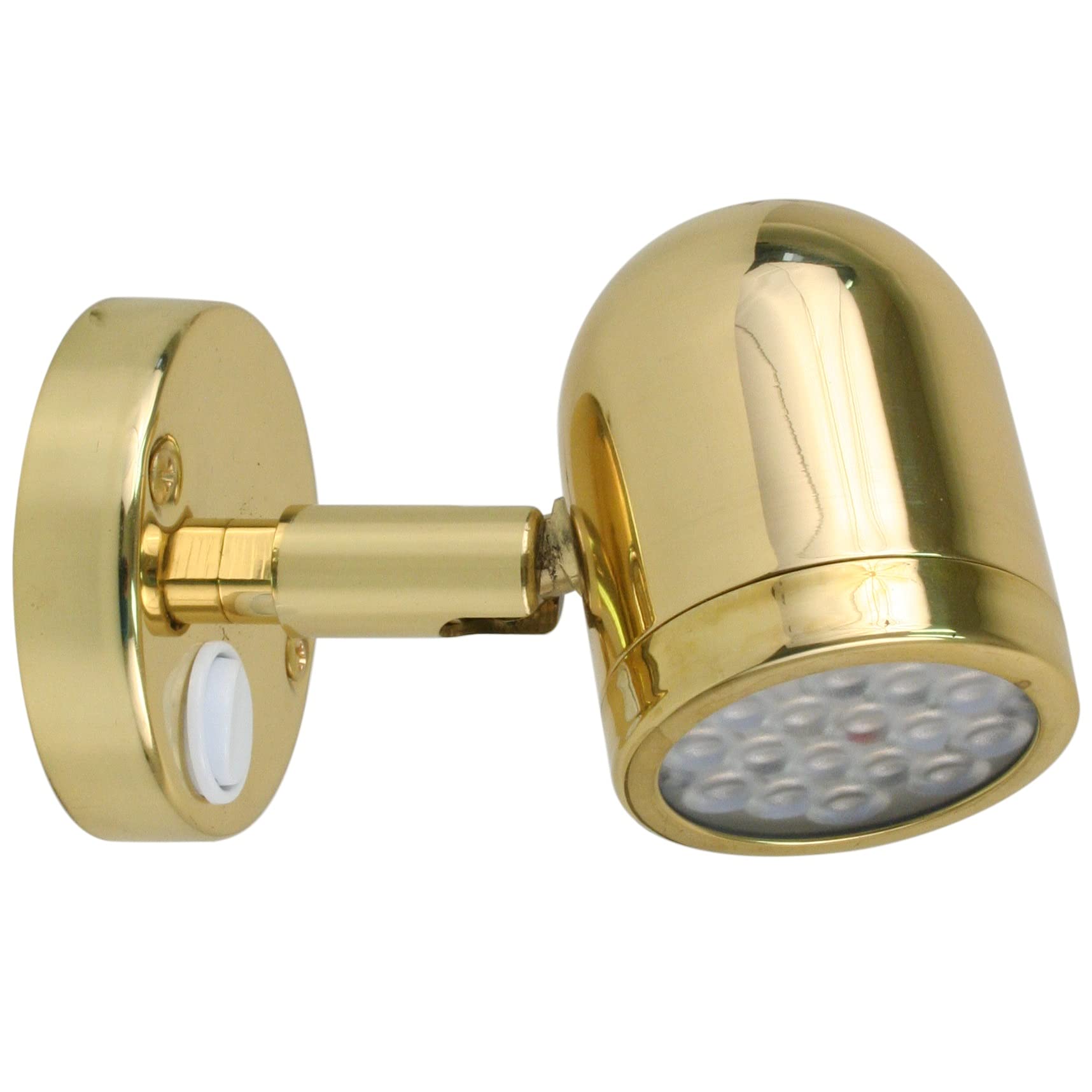 Scandvik Led Brass Reading Light 10-30V,WBAUVB00AJVEHXG
