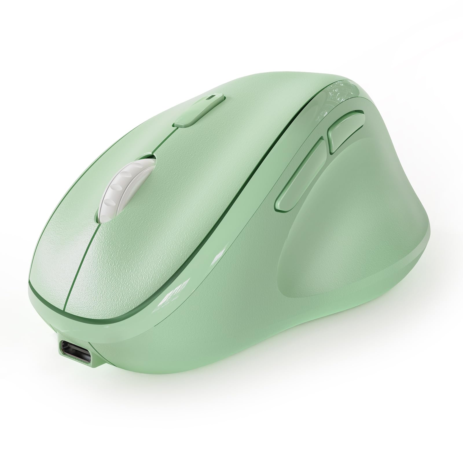 Micropack Vertical Mouse Multi Device, 3 Mode Bluetooth 5.0 & 3.0 Mouse 2.4G Wireless Mouse With Adjustable Dpi & Silent Click F