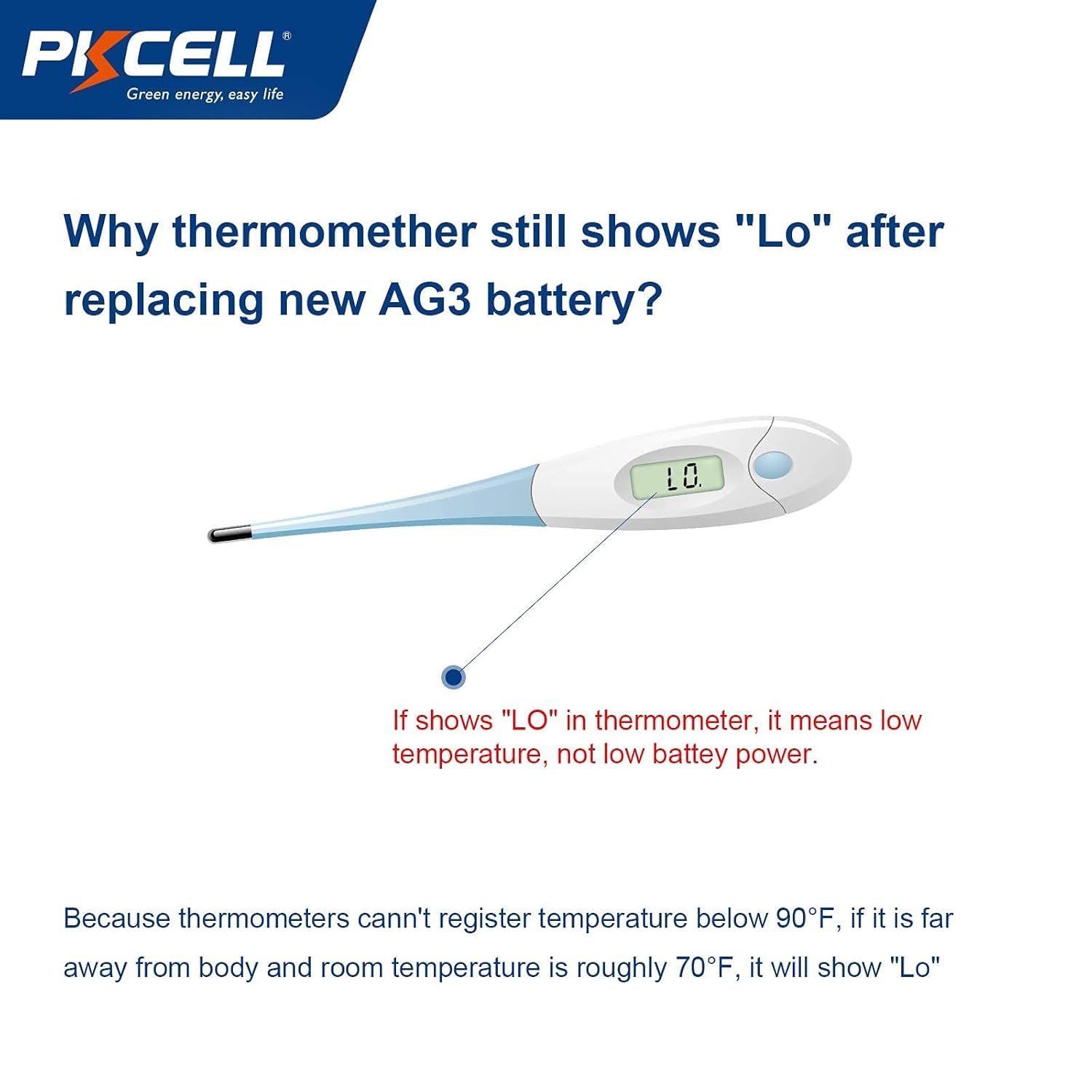 Pkcell Ag3 1.5V Battery Lr41 392 384 192 Button Alkaline Cell For Digital Thermometer  5Count