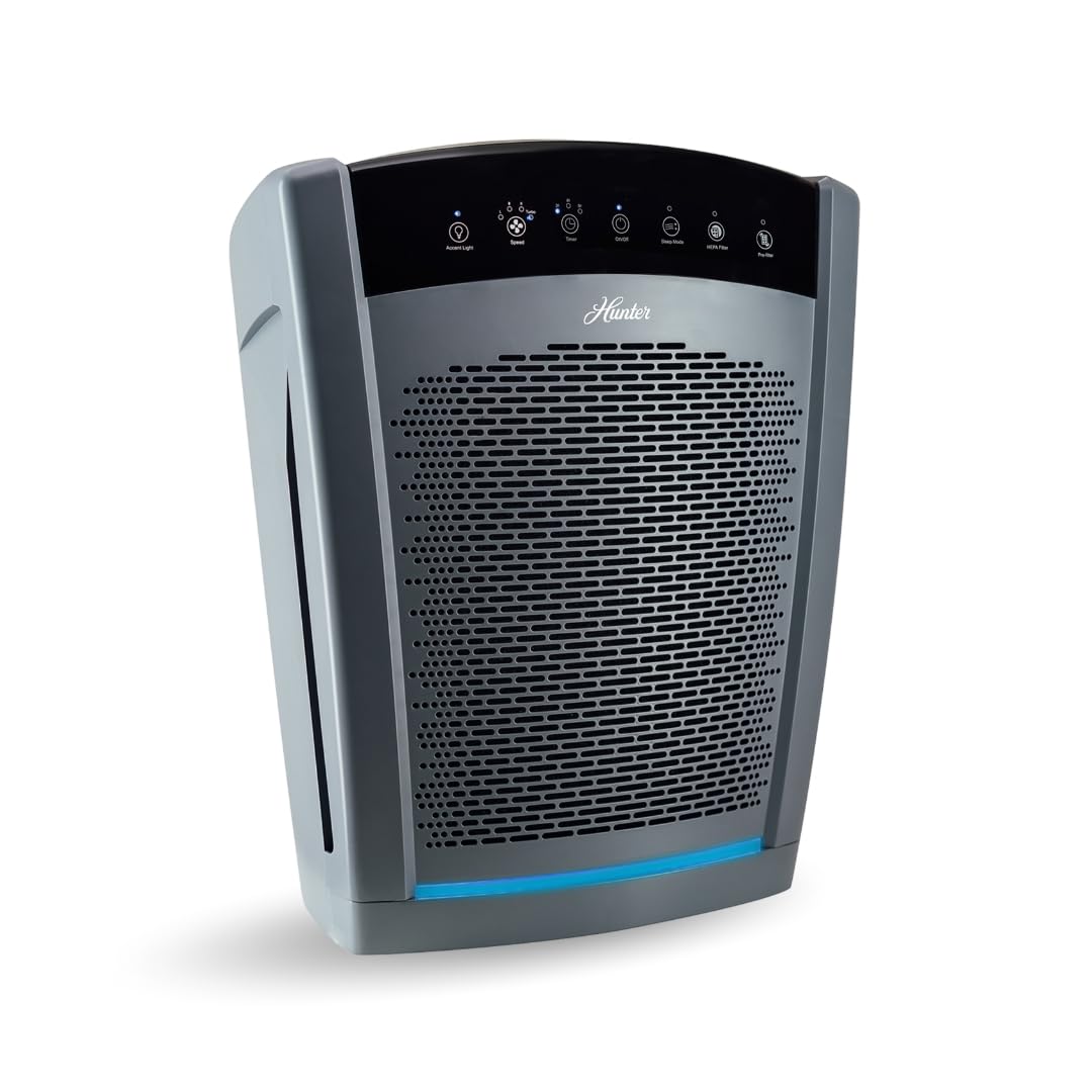 Hunter HP800 Air Purifiers for Home Large Room and Bedroom. True HEPA Air Purifier for Pets, Odors, Allergens, Smoke, Dust, VOC