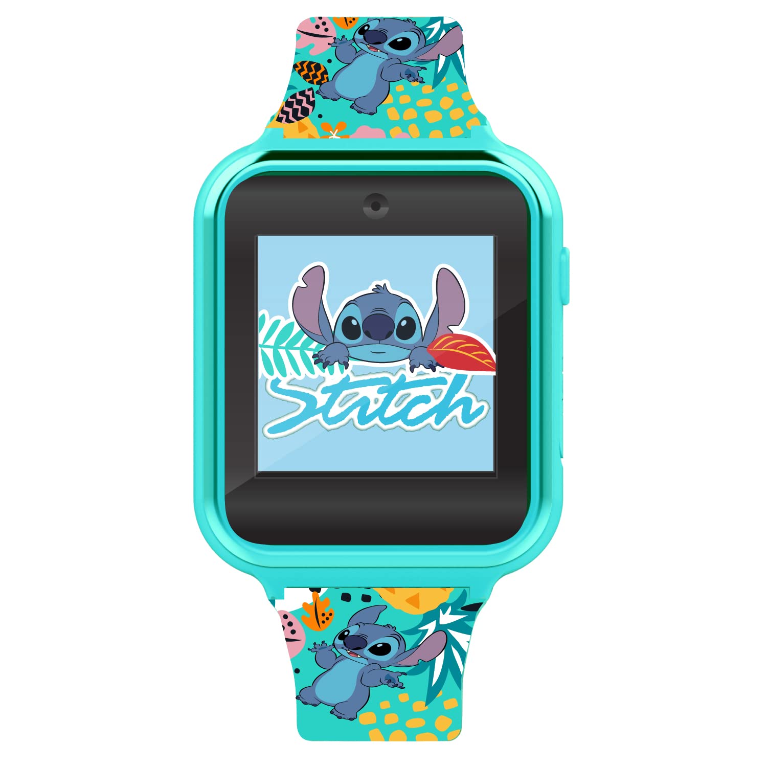Disney Stitch Kids Smartwatch With Touchscreen, Camera, Games, Timer, Step Counter, Alarm & Calculator � Fun Interactive Watch With 10 Faces & Printed Silicone Strap � Fits Wrists 5.5' To 8'
