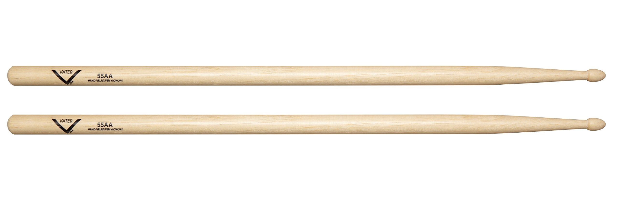 Vater 55AA Hickory Drum Sticks with Acorn Tip, Pair