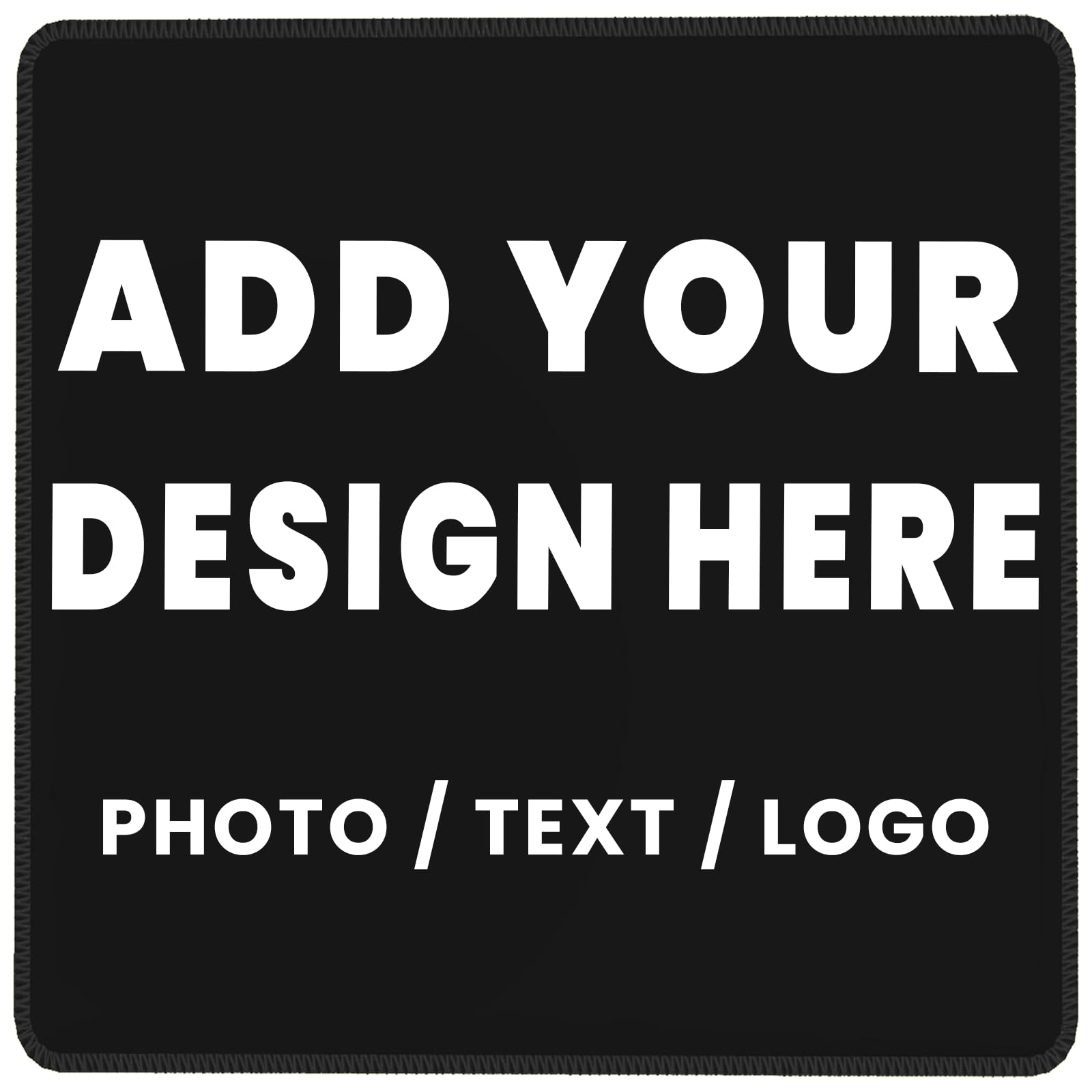 Custom Mouse Pad with Photo & Text - Personalized Waterproof & Non-Slip Neoprene Desk Mat for Office, Gaming, or Gift Use