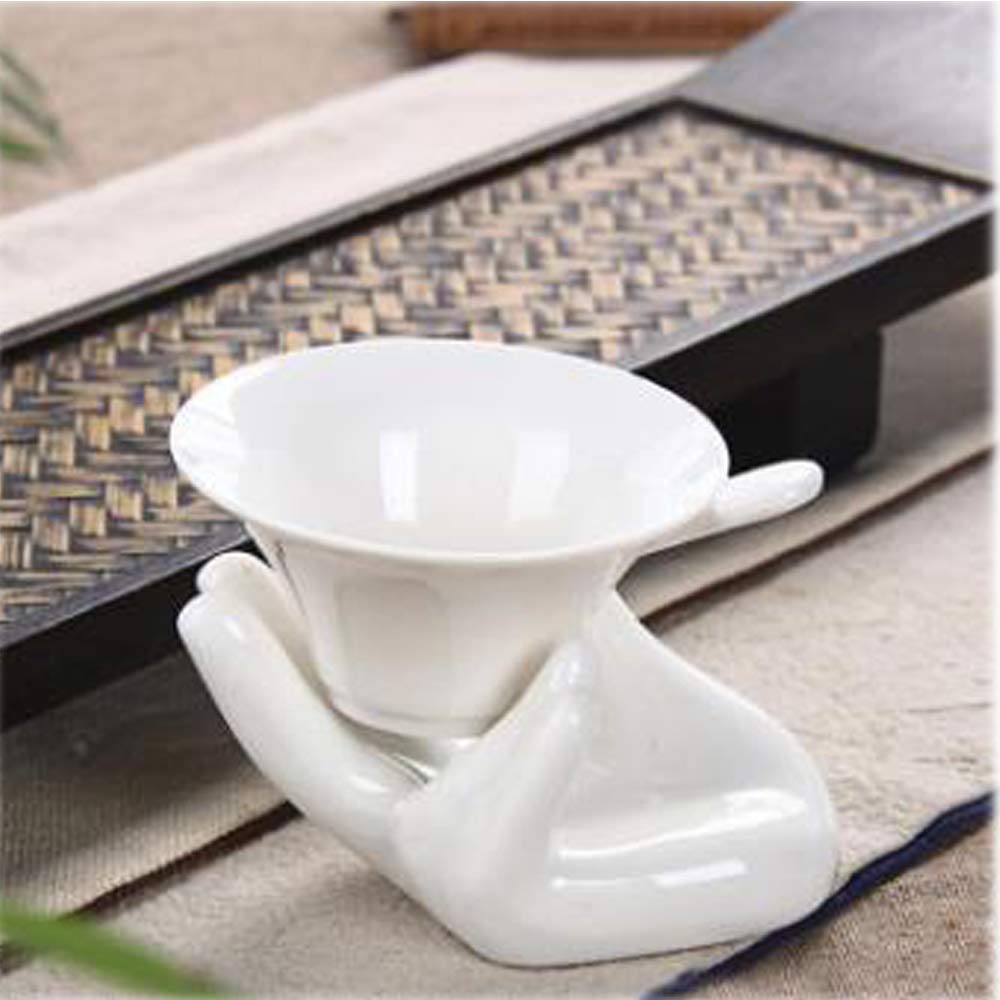 Wixine 2Pcs Ocarina White Ceramic Hand Holder Support Stand For 6 Holes 12 Holes Flute