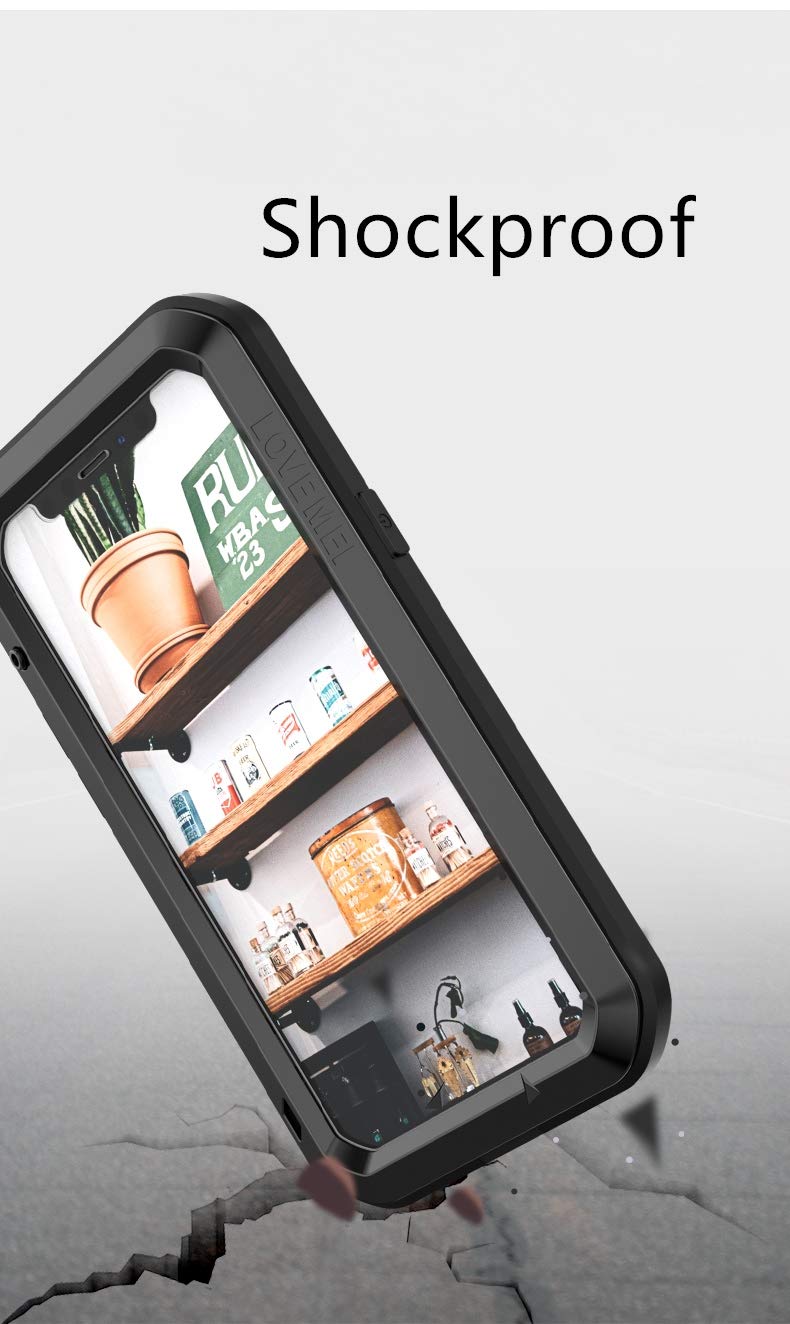 Love Mei Compatible With Iphone 12 Case,Outdoor Sports Military Heavy Duty Metal Cover Waterproof Shockproof Dustproof Full Body
