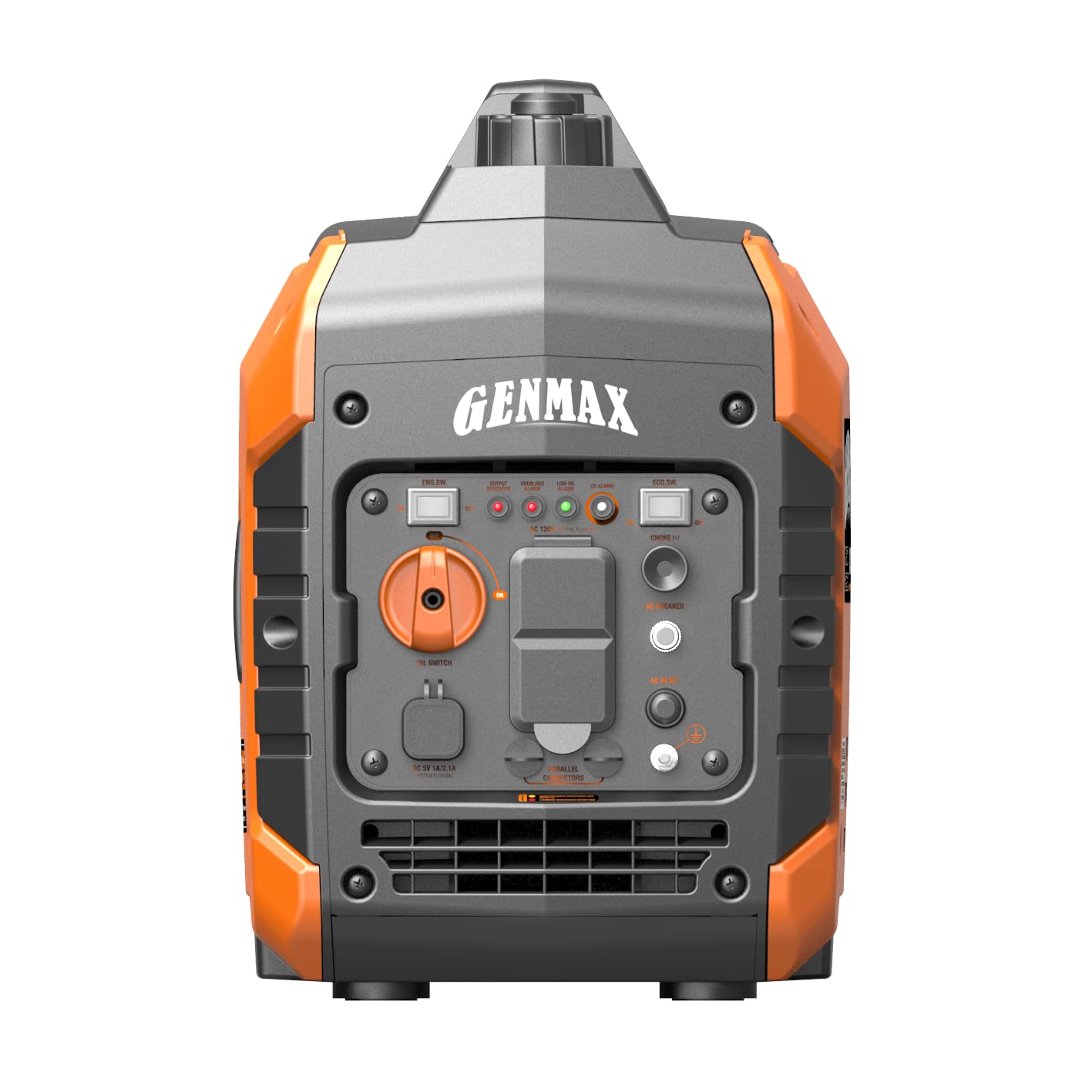 Genmax Portable Generator, 2000W Ultra Quiet Gas Engine, Epa Compliant, Eco Mode Function, Ultra Light, Suitable For Backup Home