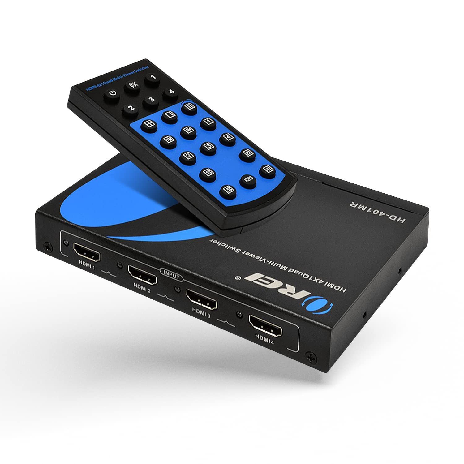 Orei Hdmi Multi Viewer 4X1 Seamless Hdmi Switch   4 Ports, Ir Remote, Supports Up To 1080P, Security Camera, Hdmi Switch 4 In 1