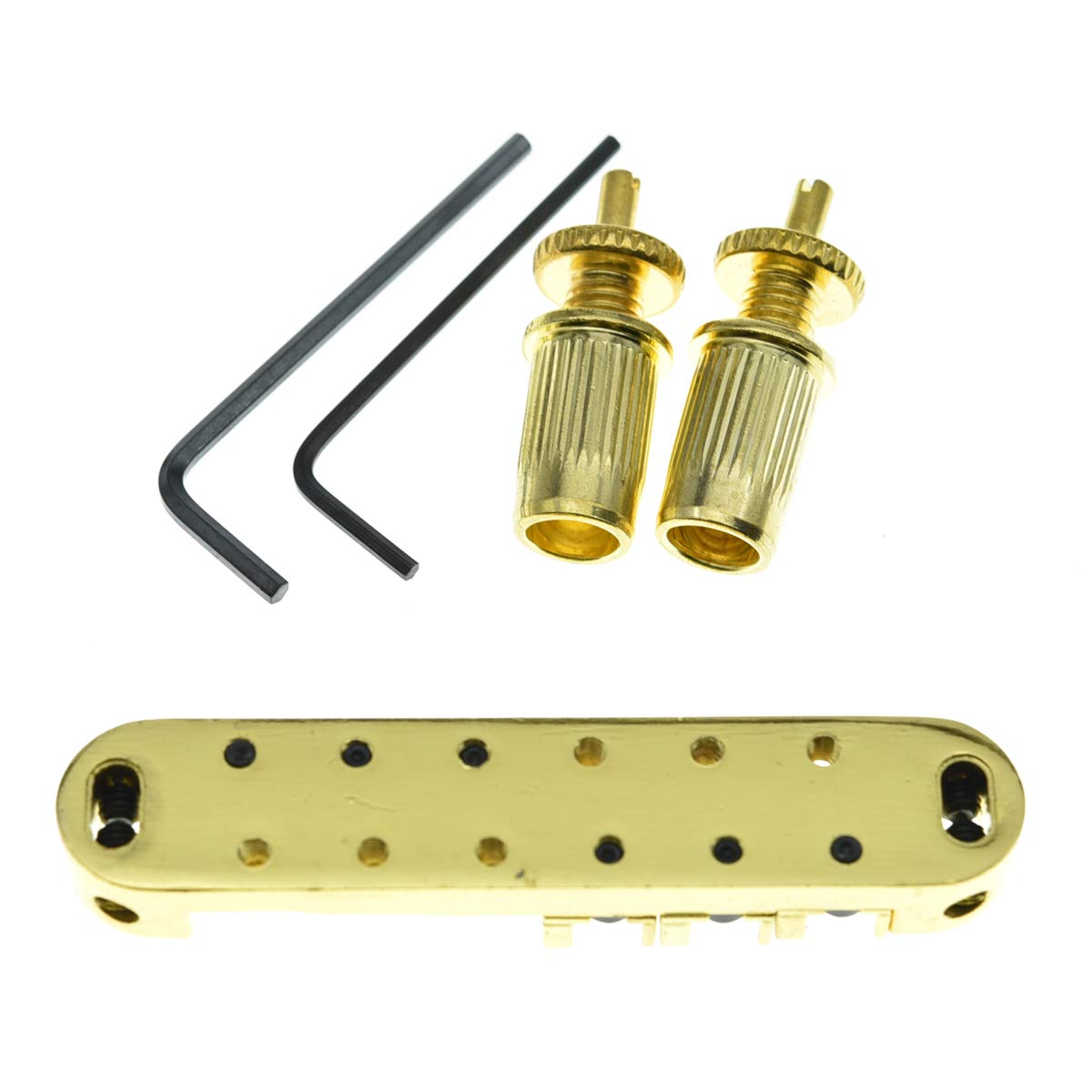 Kaish Lp Tune-O-Matic Roller Saddle Bridge Tailpiece Stopbar Set For Les Paul Gold