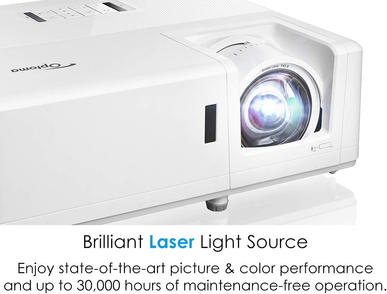 Optoma Gt1090Hdrx Short Throw Laser Home Theater Projector | 4K Hdr Input | Reliable Lamp Free Operation 30,000 Hours | Bright 4,200 Lumens For Day And Night Viewing
