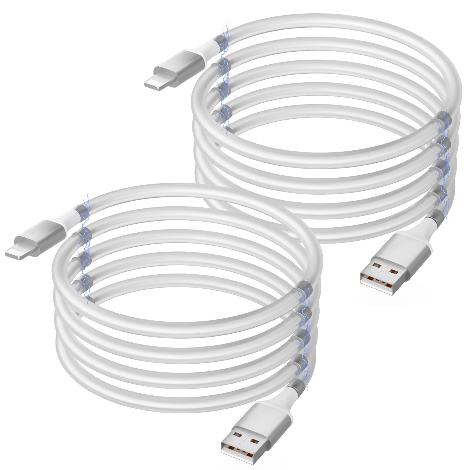 Kinferte For Innovative Magnetic Charging Cable (2 Pack3.3Ft) Tangle Free Surrounded Magnets Easy Storage Hassle Free Handling F