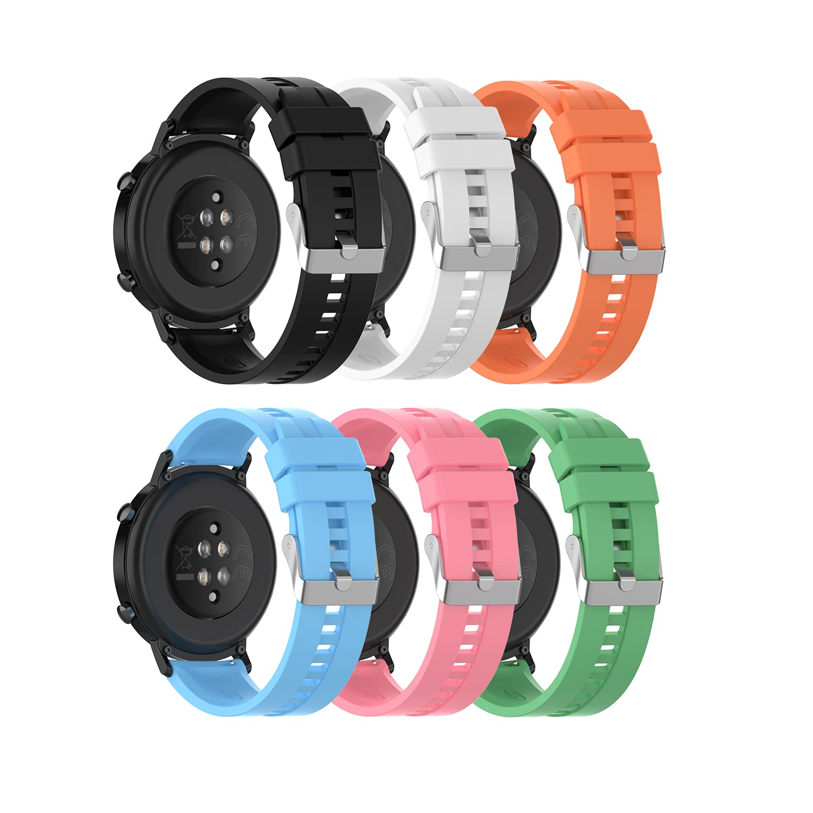 Senter Band For Huawei Watch Gt2 42Mm Band,20Mm Soft Silicone Sport Replacement Strap Band Compatible With Huawei Watch Gt2 42Mm