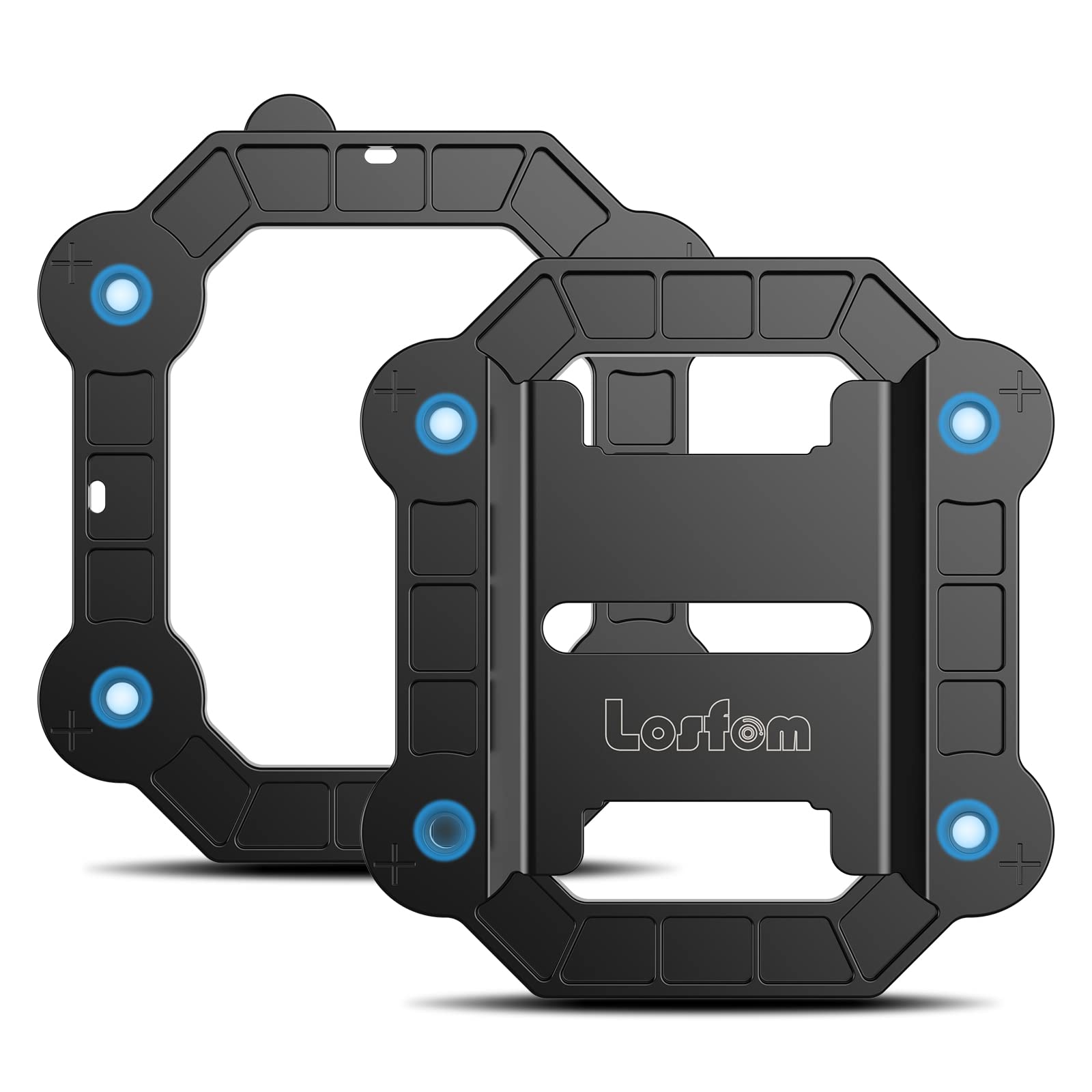 Losfom 8Pcs Magnetic Suction Back Clips For Law Enforcement Cameras, Black