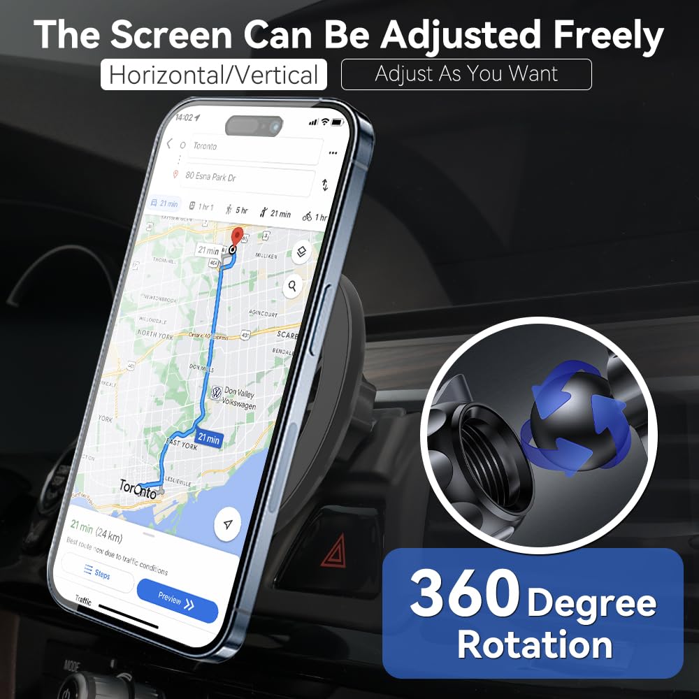 Zchan Fits Magsafe Car Mount For Bmw 5 Series 2017-2023 For Magsafe Car Phone Holder Magnetic For Bmw Phone Mount 5 Series Compa