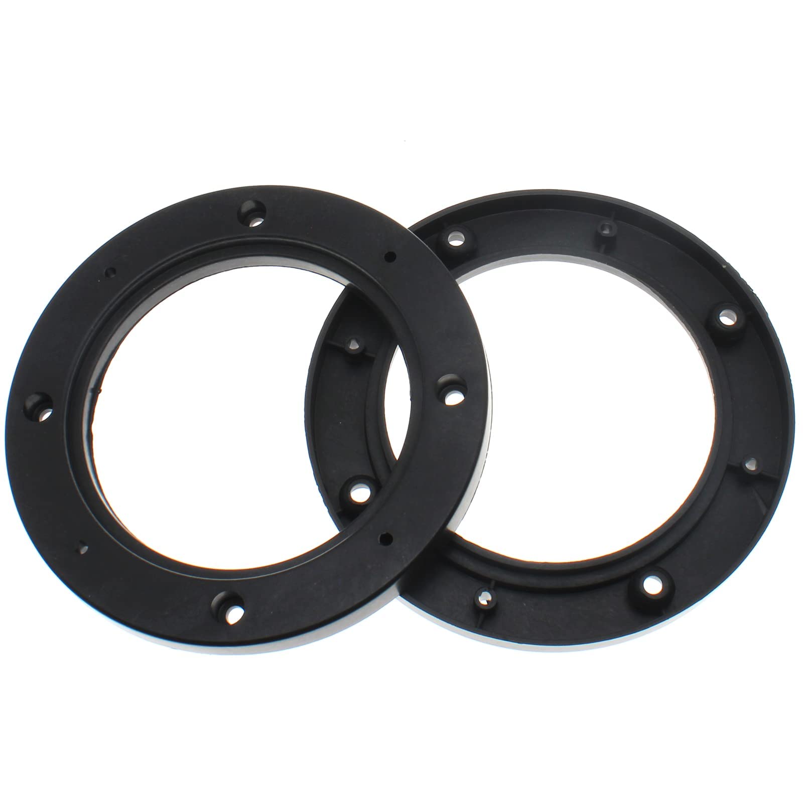 Fdxgyh 2 Pcs 6.5 Inch Auto Car Universal Fit Abs Speaker Spacers Car Stereo Speaker Spacer Adaptor Ring Mounting Bracket (Black)