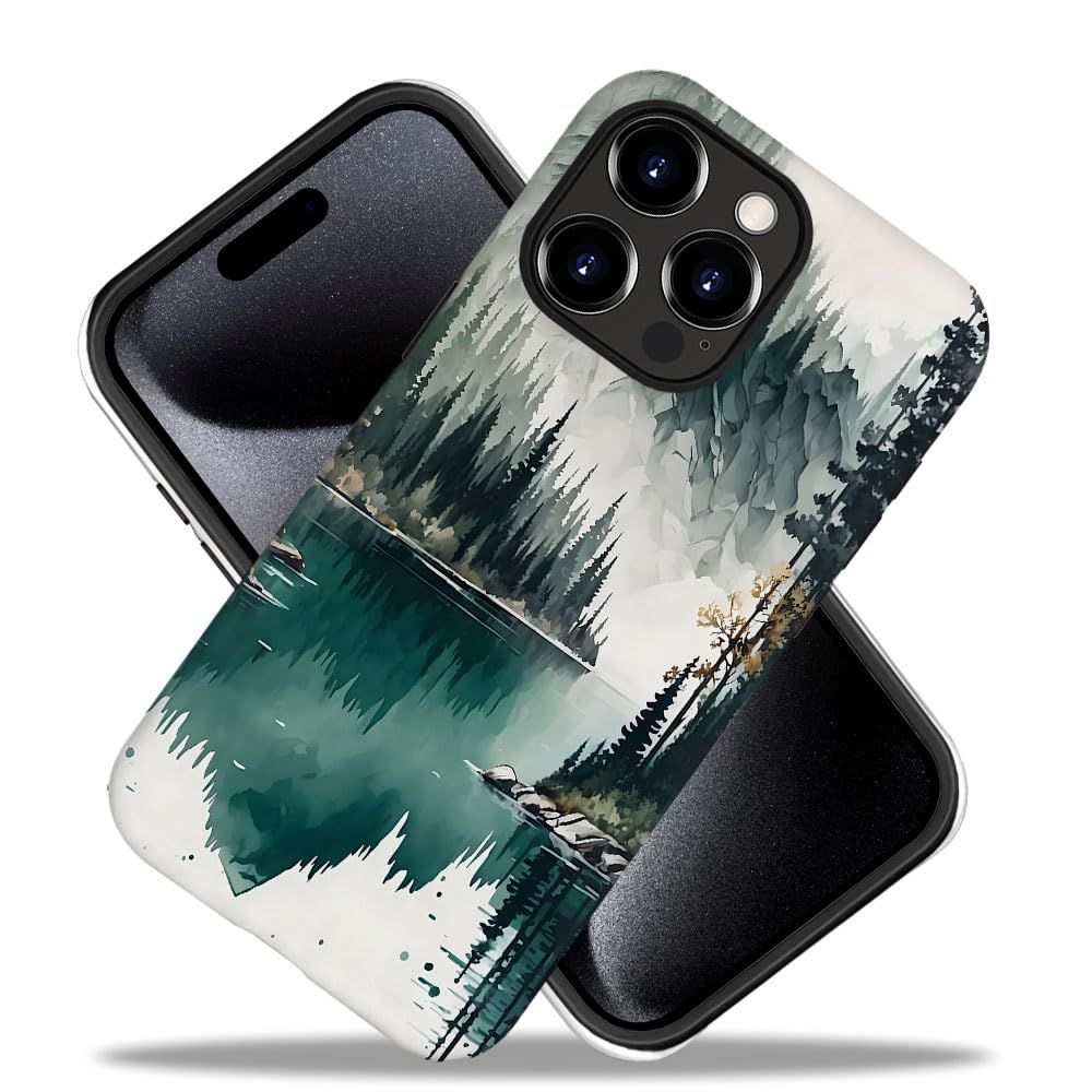 Seized Case Compatible With For Iphone 16 Pro,Mountain Forest Landscape Phone Case For Girl Women Boy Men,Durable Protection Pho
