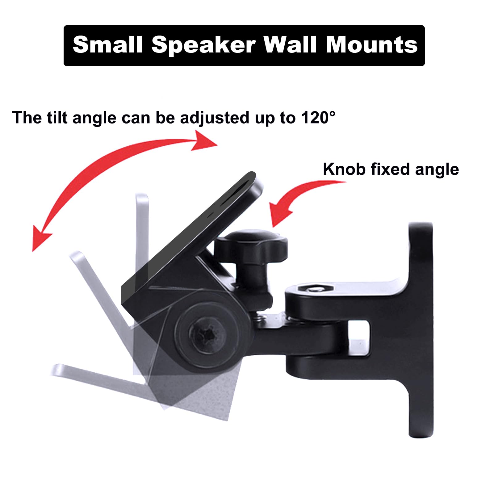 Dagcuxin Da 212 Speaker Wall Mount, Wall Speaker Mount For Small Speakers,Bookshelf Speaker Wall Mount, Surround Sound Speaker M