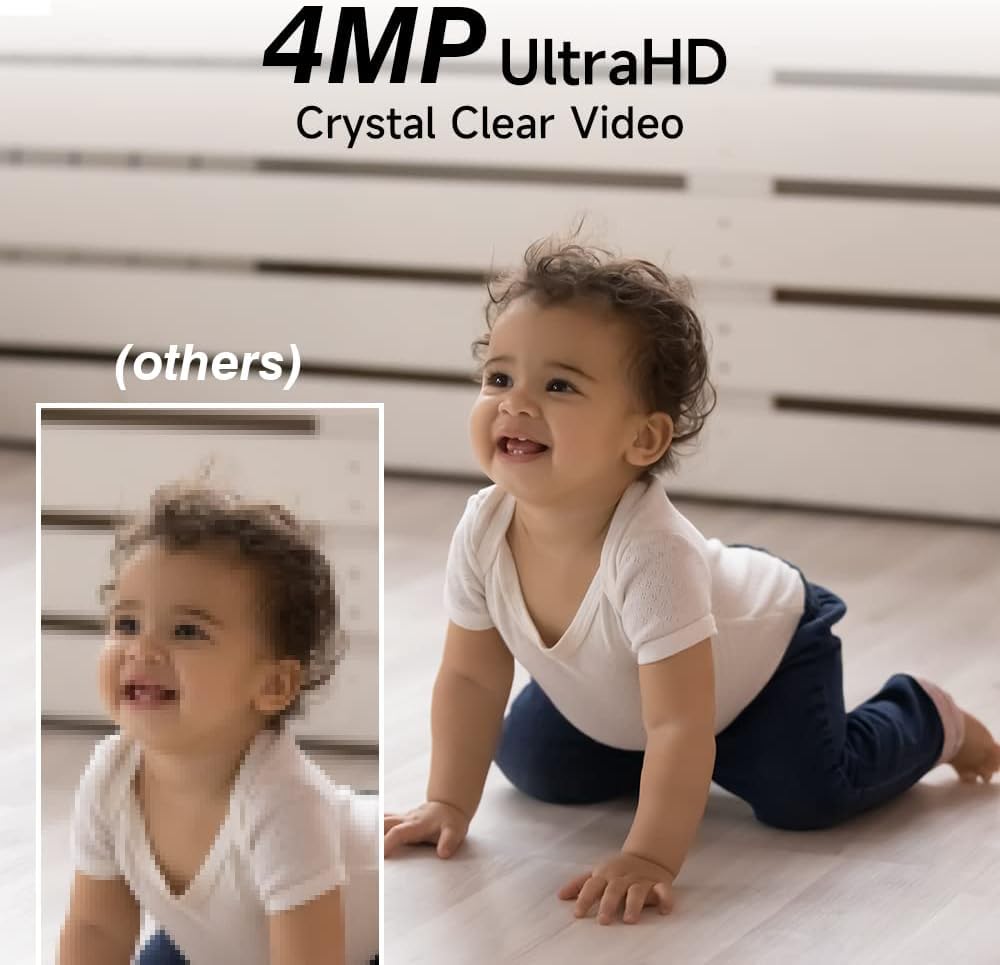 2K Security Cameras For Home Security 4Pack,4Mp Wifi Indoor Security Camera With Color Night Vision, Motion Detection, Two Way Audio, Cloud & Sd Card Storage, Compatible With Alexa & Google Assistant