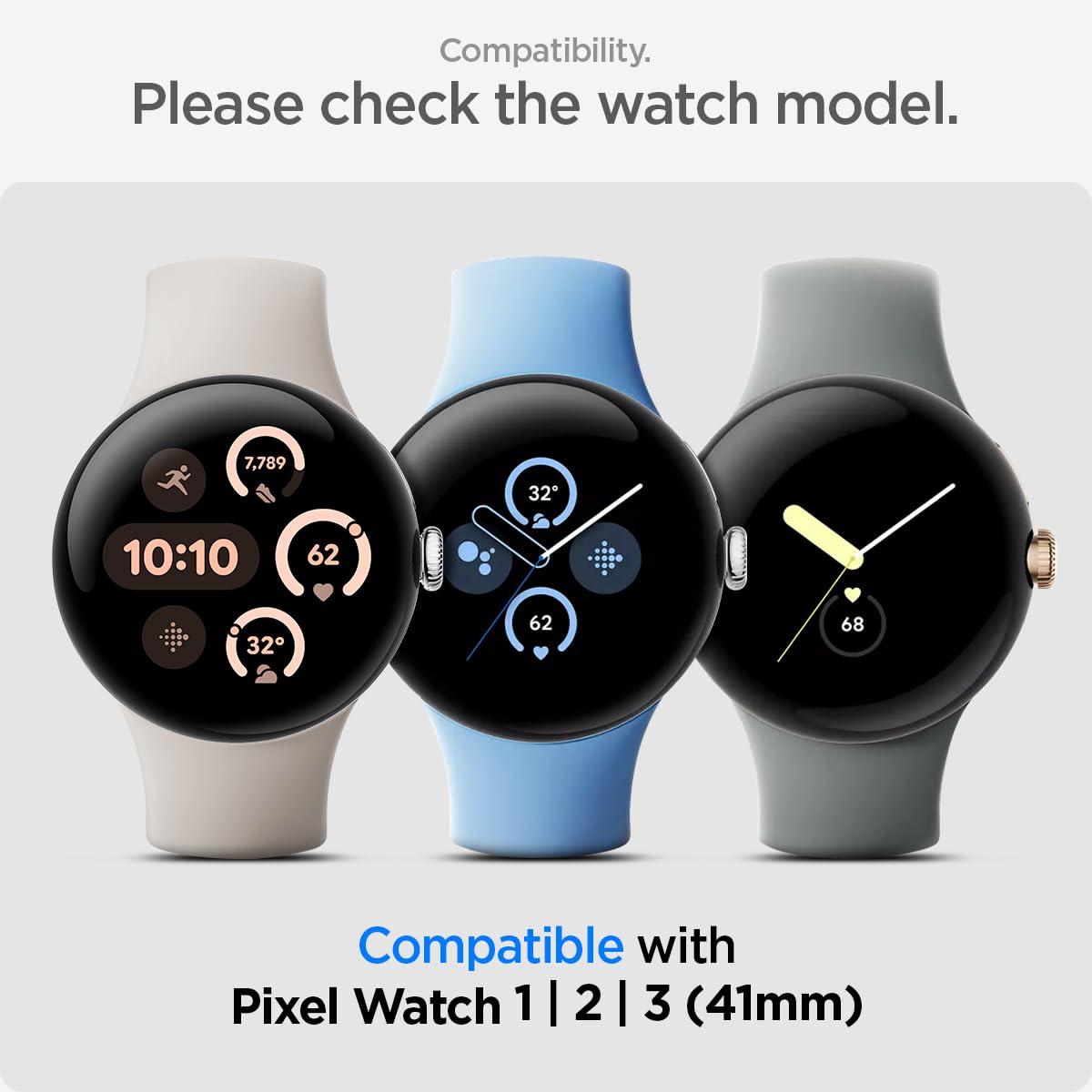 Spigen Liquid Air Designed For Google Pixel Watch 3/2/1 41Mm Case Anti-Scratch Protective Soft Tpu Cover (2024/2023/2022) - Matt