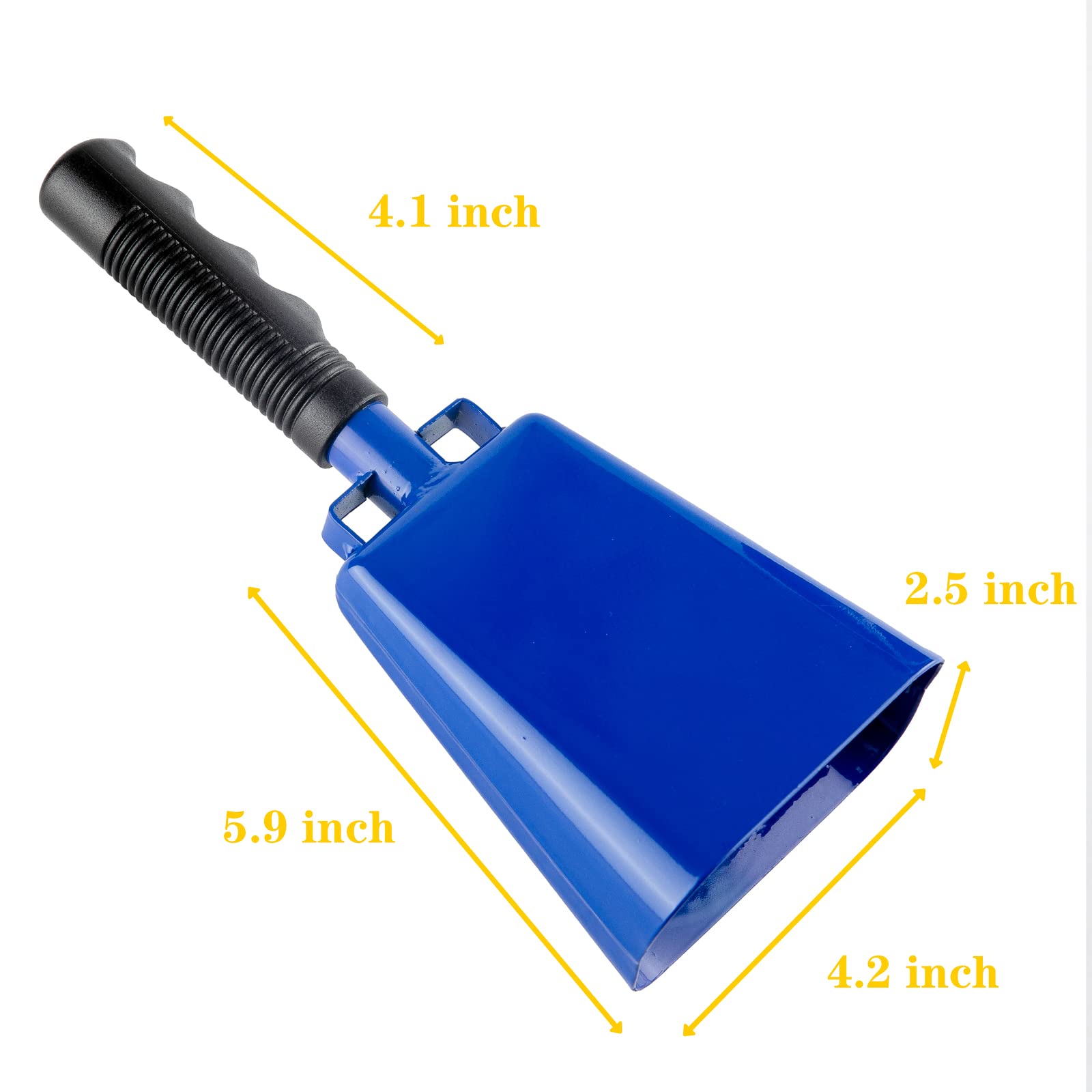 Musfunny Steel Cowbells With Handle Cheering Cow Bell Loud Noise Makers For Sporting Events, Football Games, School Bell, Farm H