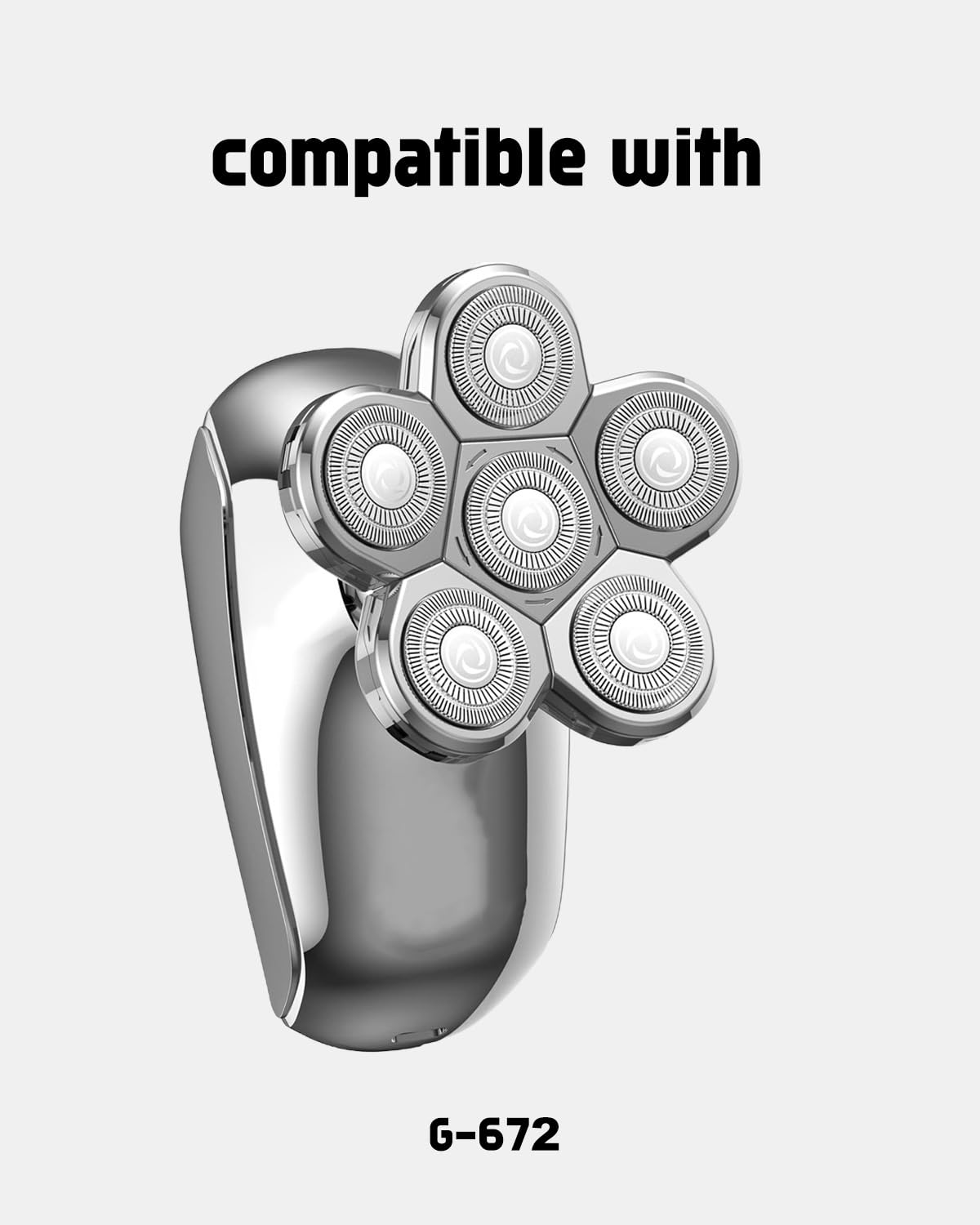 Aw Shaver Replacement Head, 6 Blades Head Shaver Replacement Heads Compatible With Aidallswellup Replacement Head For Aidallswel