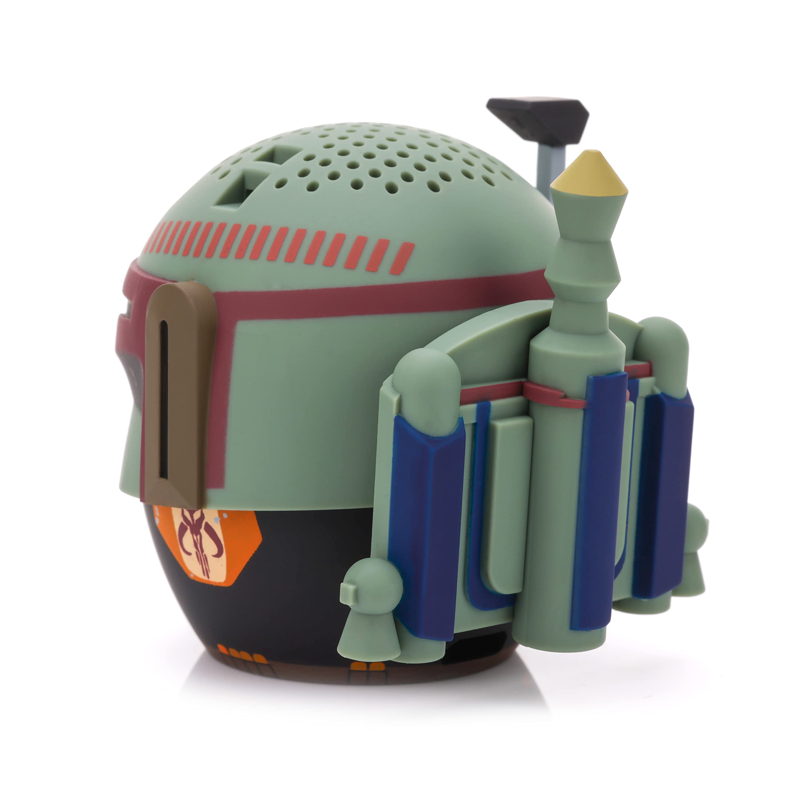 Bitty Boomers Star Wars: Book Of Boba Fett   Boba Fett Mini Bluetooth Speaker, Olive Green, 2.3 Inches