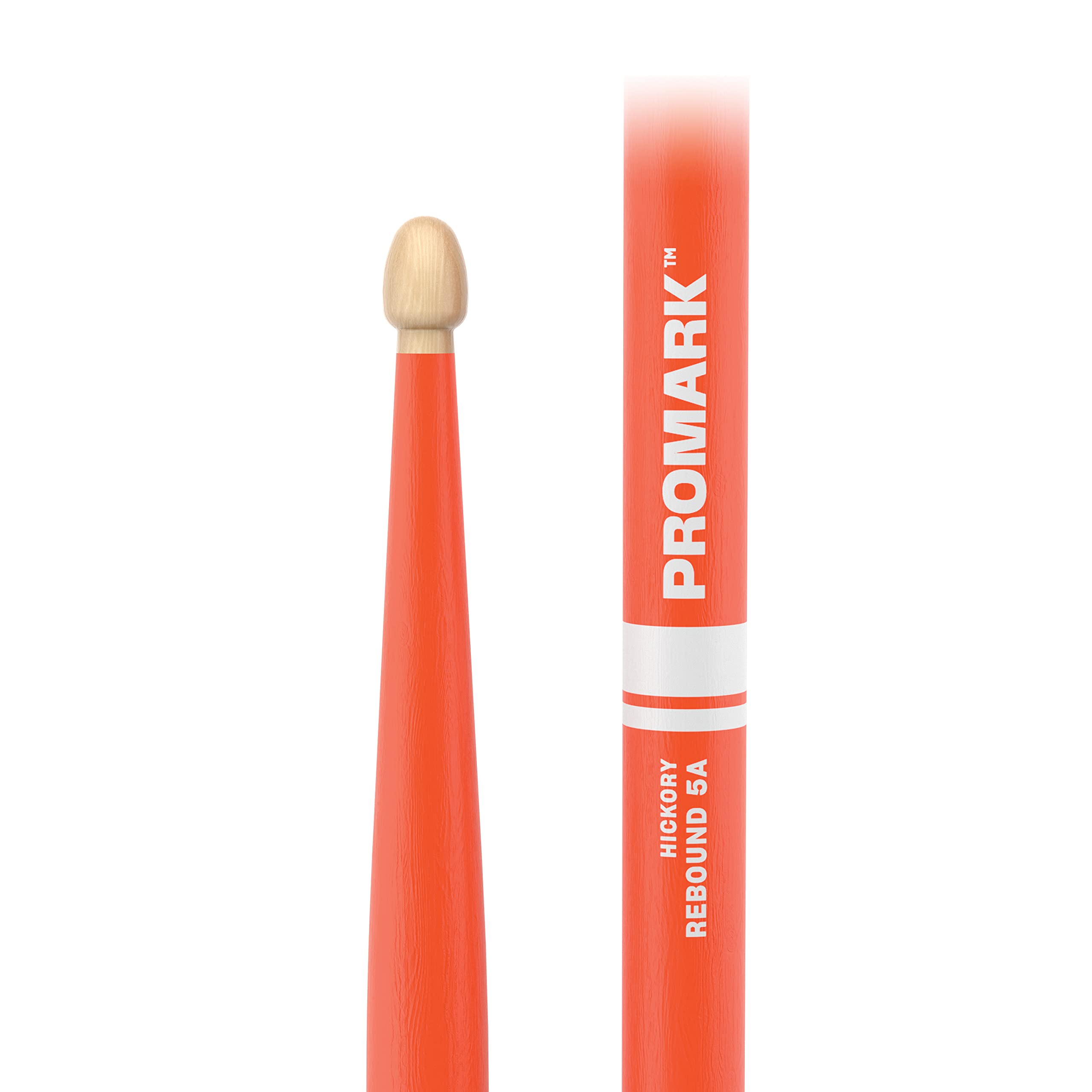 Promark American Hickory Rebound 5A Drumsticks, Acorn Tip, Orange   Single Pair