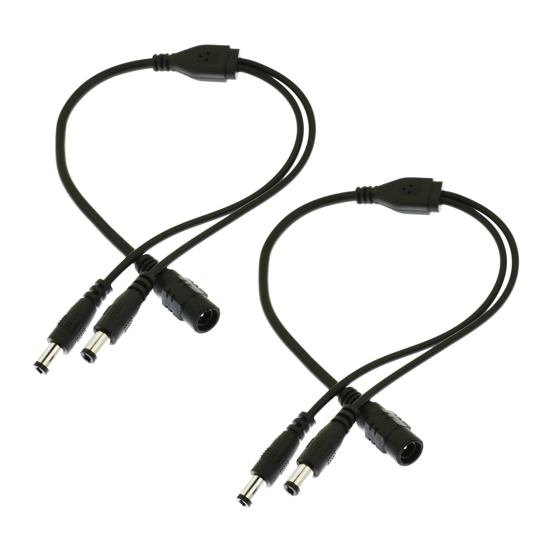 Yikaien 2 Pack Y Splitter Dc Power Cable 12V, 1 Female To 2 Male, 5.5Mm X 2.1Mm, Extension Cord For Cctv, Led Strips, Routers, 1