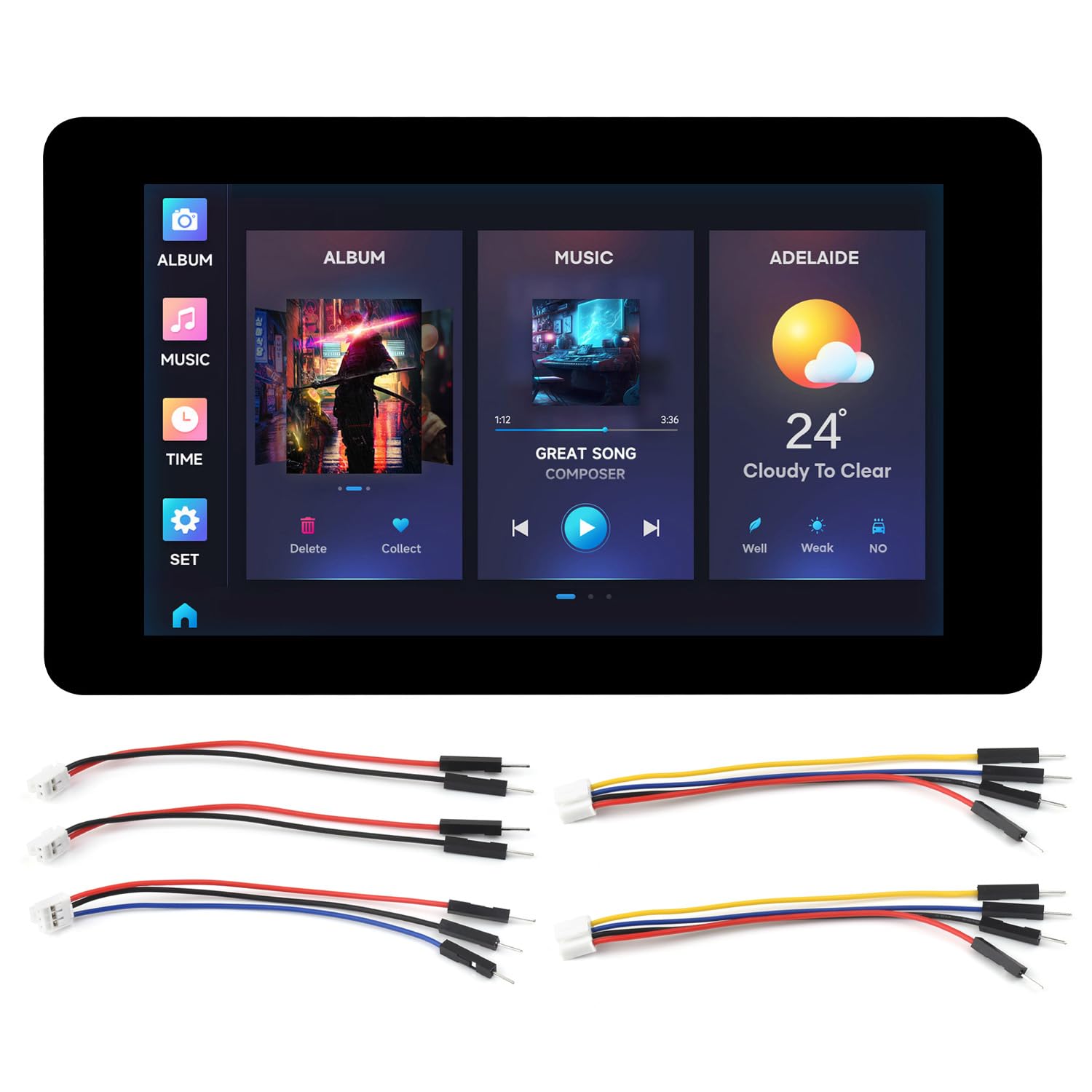 Waveshare Esp32 S3 7Inch Capacitive Touch Lcd Development Board, Esp32 With Display, 800  480, 5 Point Touch, Up To 240Mhz Frequ