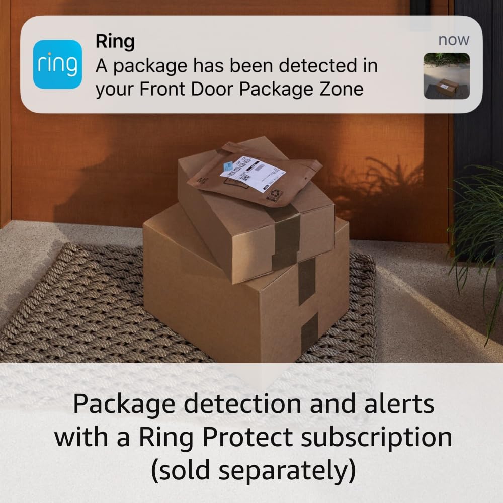 Ring Battery Doorbell Pro (Newest Model), Two Way Talk With Audio+, 3D Motion Detection, And 1536P Hd+ Head To Toe Video
