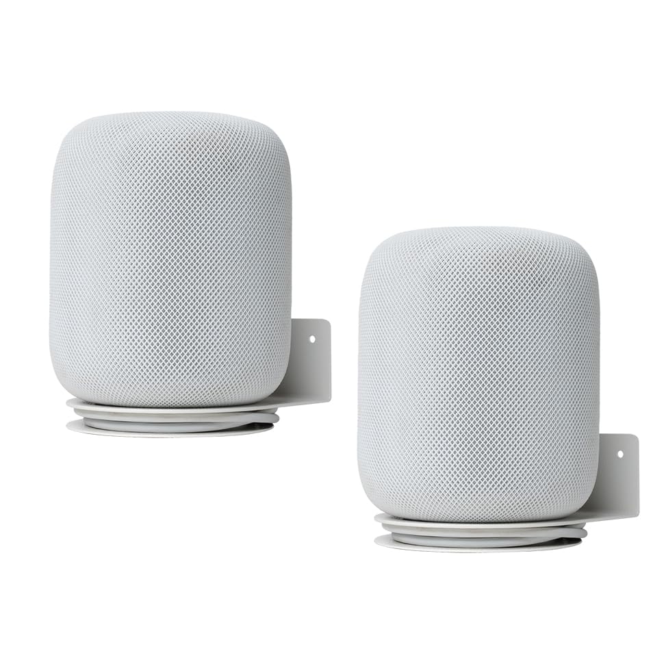 Shinar Metal Wall Mount Compatible With Homepod 1St/2Nd, Bracket Accessories Stand Compatible With Homepod 2 Integrated Cable Ma