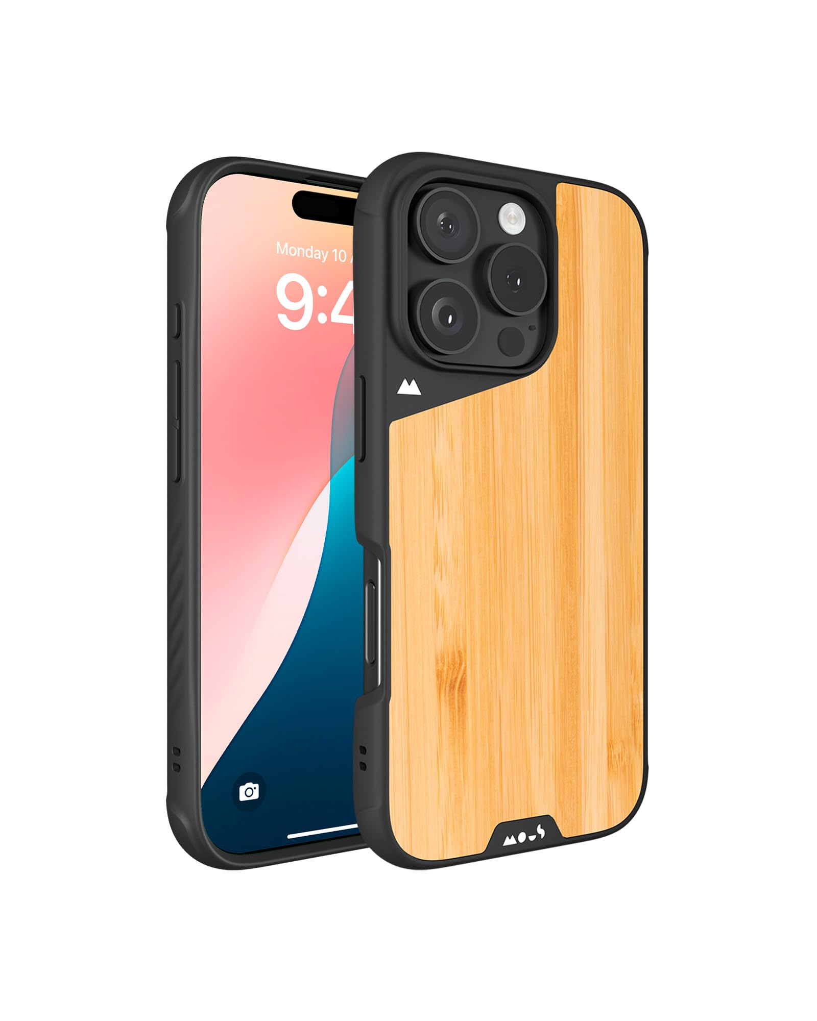 Mous For Iphone 16 Pro Max Case Magsafe Compatible   Limitless 6.0   Bamboo   Protective Shockproof Phone Cover