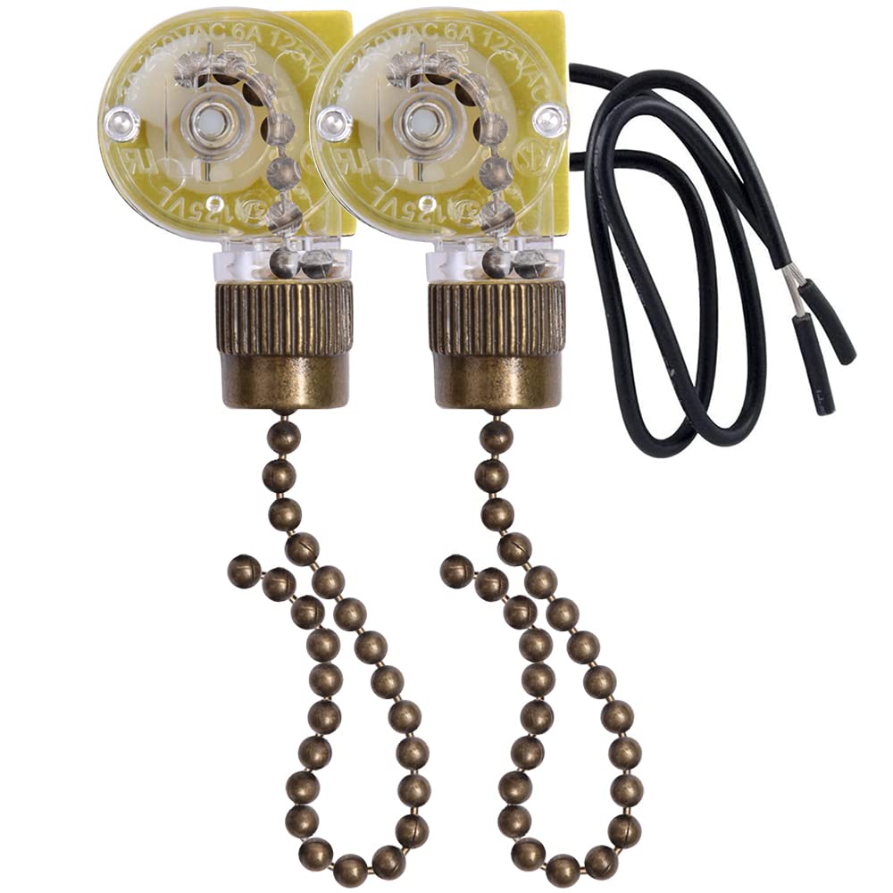 Ceiling Fan Light Switch Zing Ear Ze 109 Two Wire Light Switch With Pull Cords For Ceiling Light Fans Lamps And Wall Lights Pull