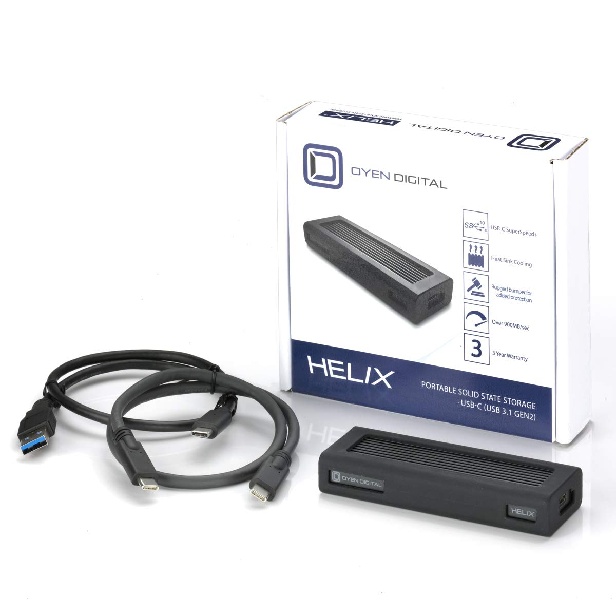 Oyen Digital Helix Dura 2Tb Usb-C (Usb 3.2 Gen2) Nvme Portable Ssd, Up To 1050Mb/S