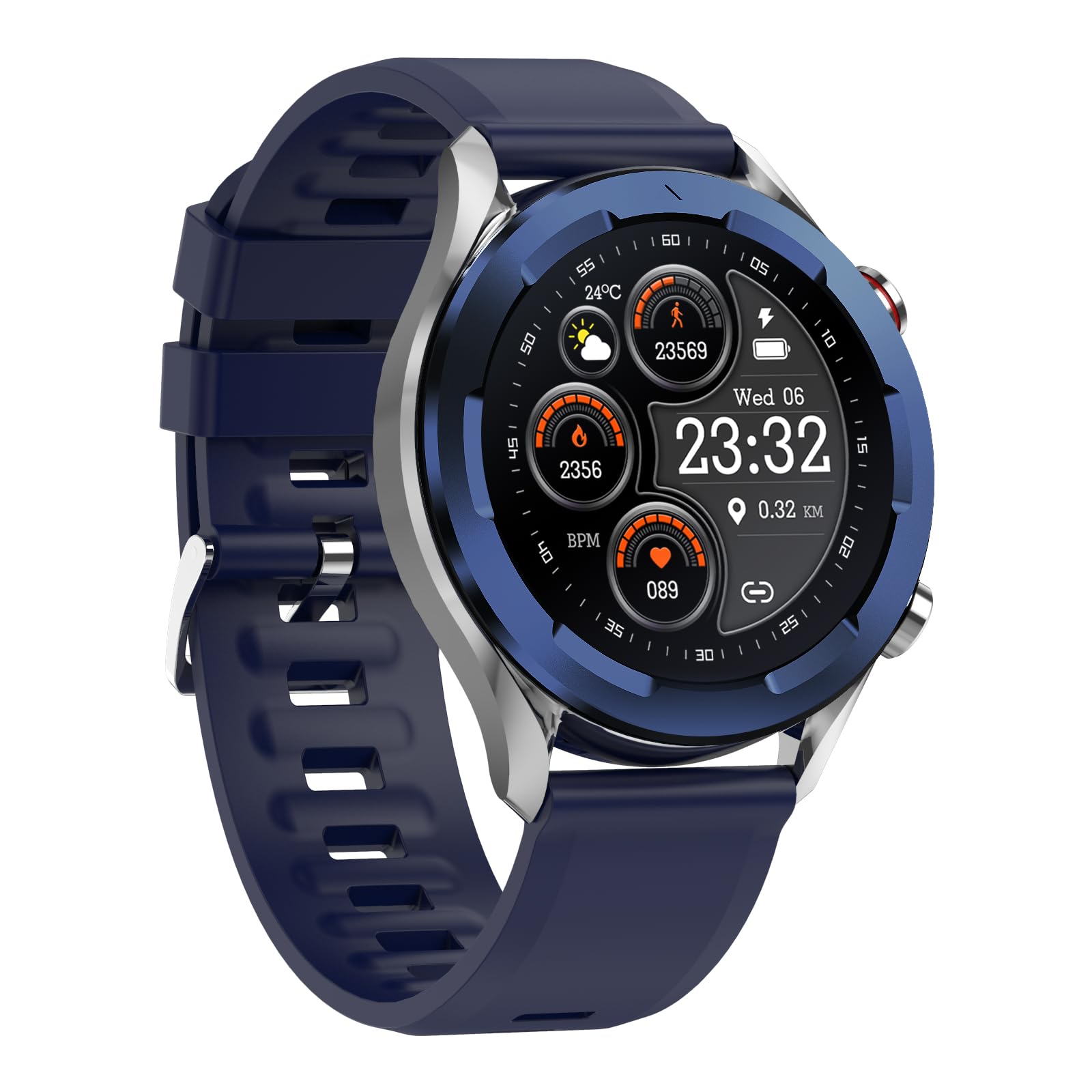 Bribejat Smart Watch For Men Answer/Make Call, Hd 1.32 '' Zinc Alloy Case Smartwatch, Voice Assistant Waterproof Activity Tracke