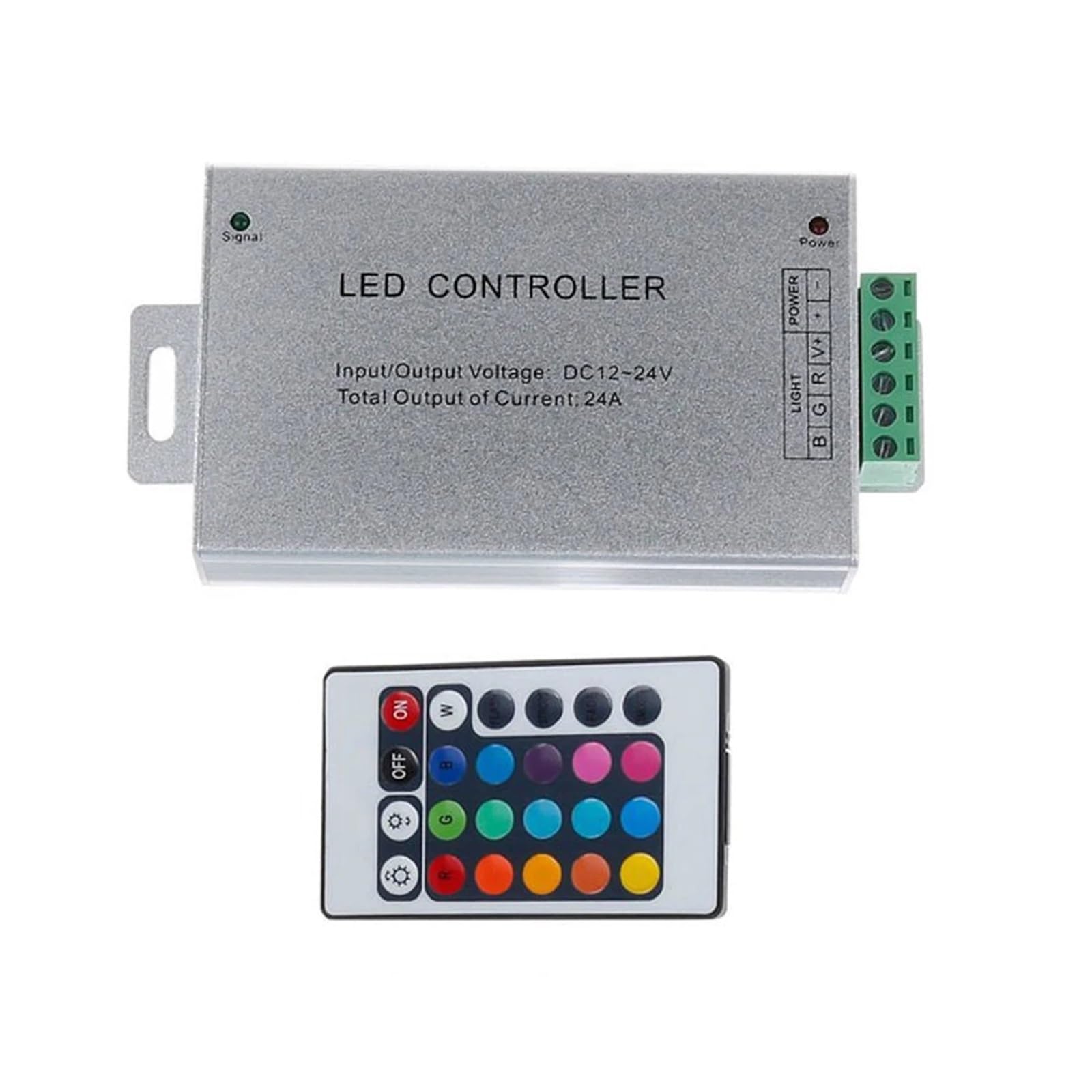 WYSJKJGH IR Remote RGB LED Controller DC 12V 24V 24A Power Supply Suitable for 3528 5050 2835 SMD LED Light Strips(24keyss IR)
