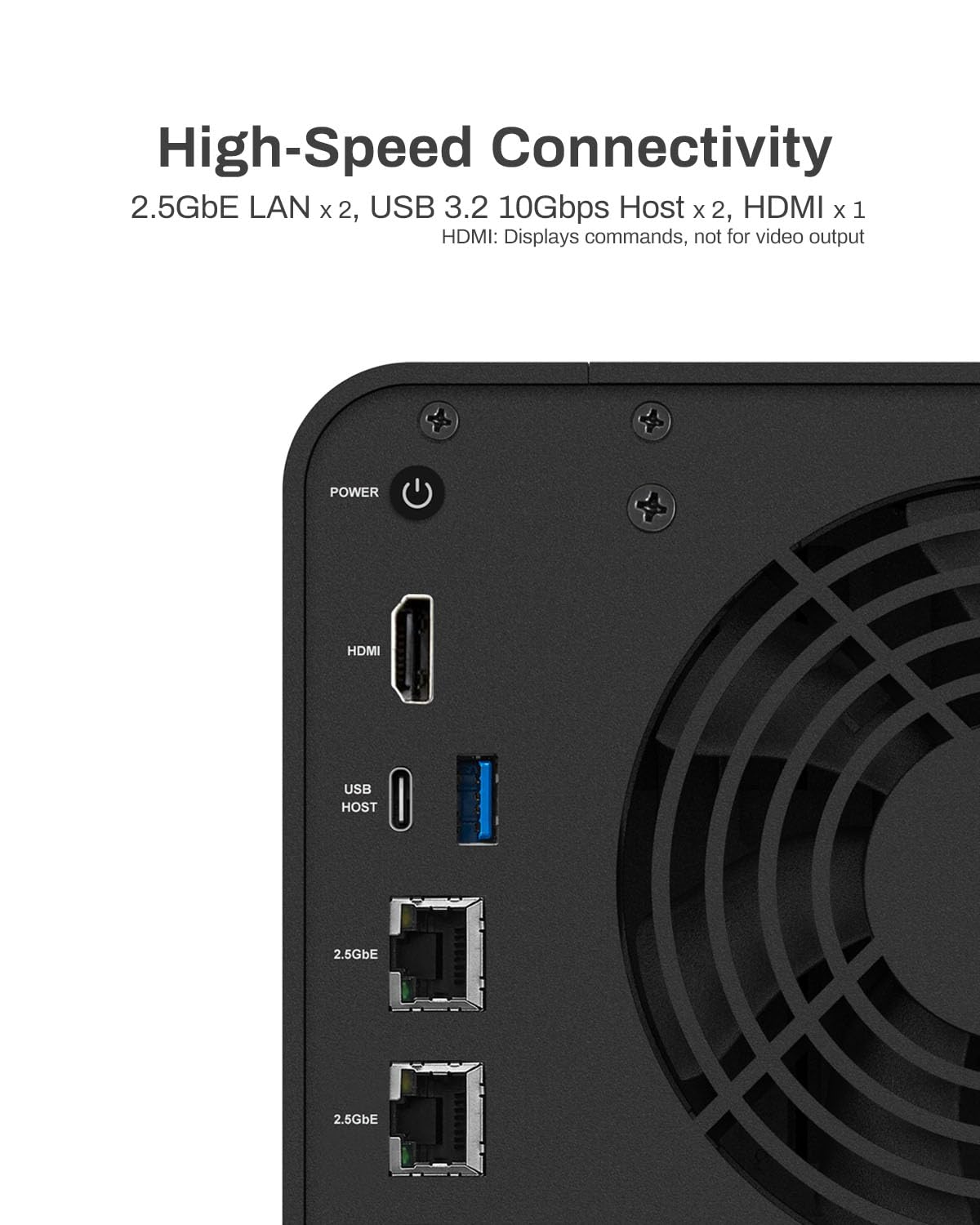 TERRAMASTER F4-424 Pro 4-Bay NAS Storage Core i3-N305 32GB DDR5 RAM Metal Black