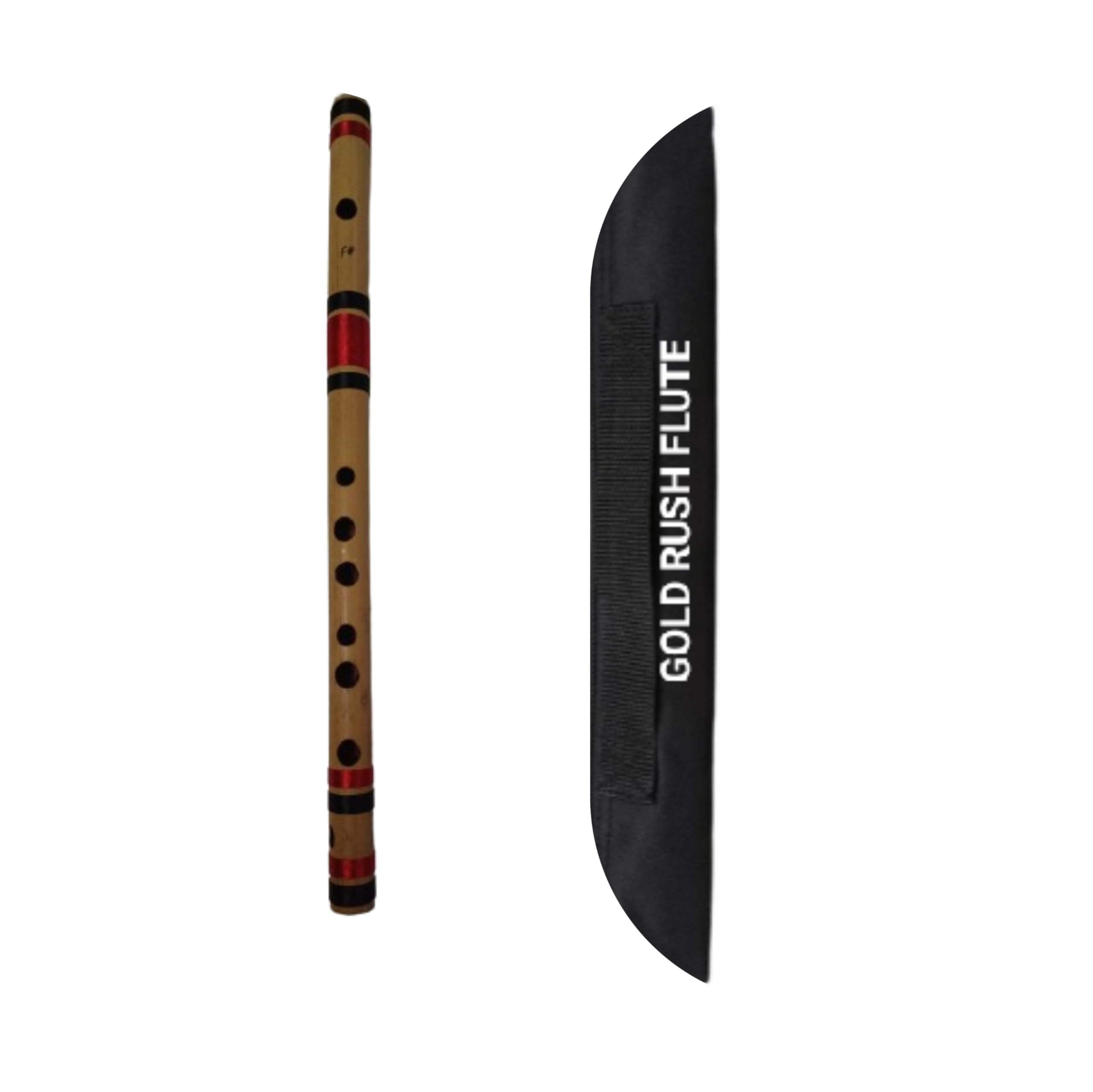 F Sharp Medium Professional Right Handed Bamboo Flute 15 Inch Size 38 Cm Length With Carry Bag The Gold Rush Flute Is Winner Of