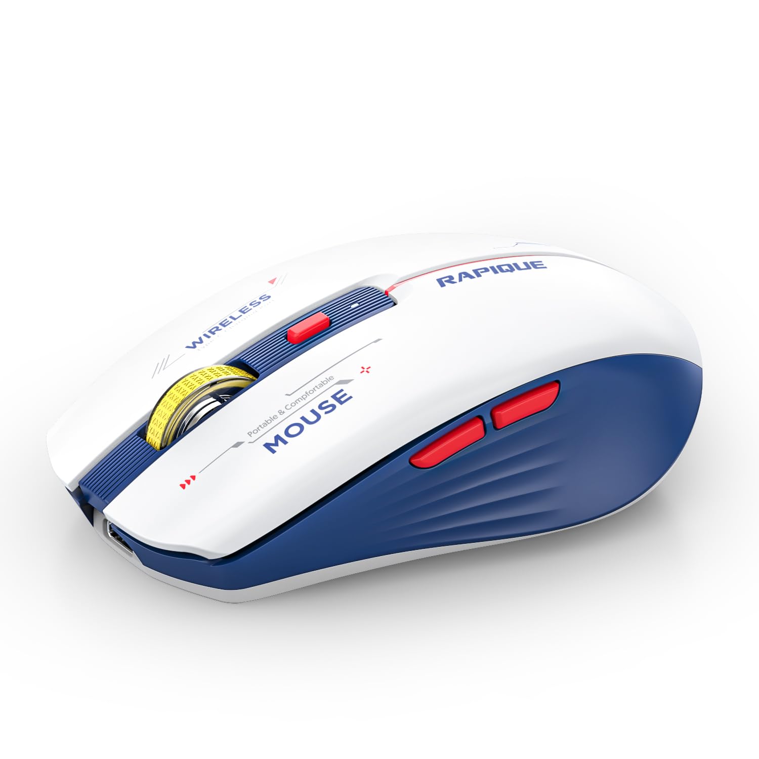 Rapique Bluetooth Wireless Mouse   (Bt1/Bt2+Usb) Tri Mode High Performance, Rechargeable, Multi Device Compatible With Pc/Laptop