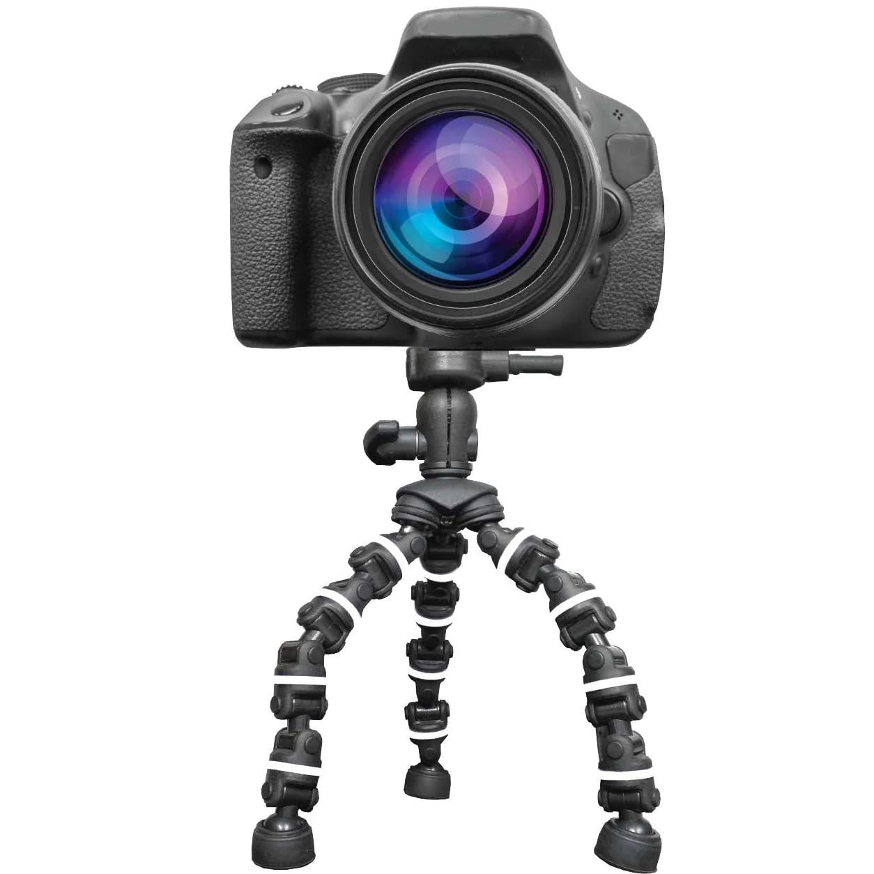 Bower Bendi Pod   8Inch Tripod With Flexible Legs | Quick Camera Release | 360 Rotation For Perfect Shots | Lightweight & Portab