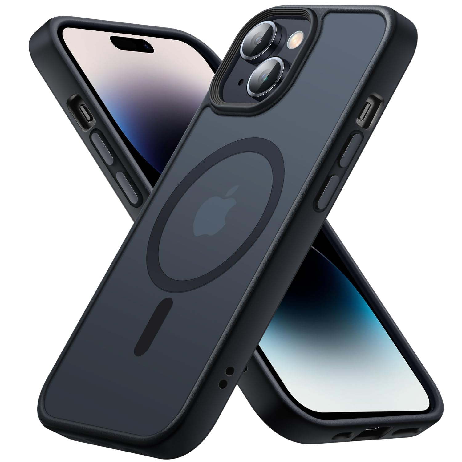 Gyizho Fits Iphone 14 Plus&Iphone 15 Plus Case [Compatible With Magsafe] [10Ft Drop Resistant] Matte Skin Feeling Back Cover For