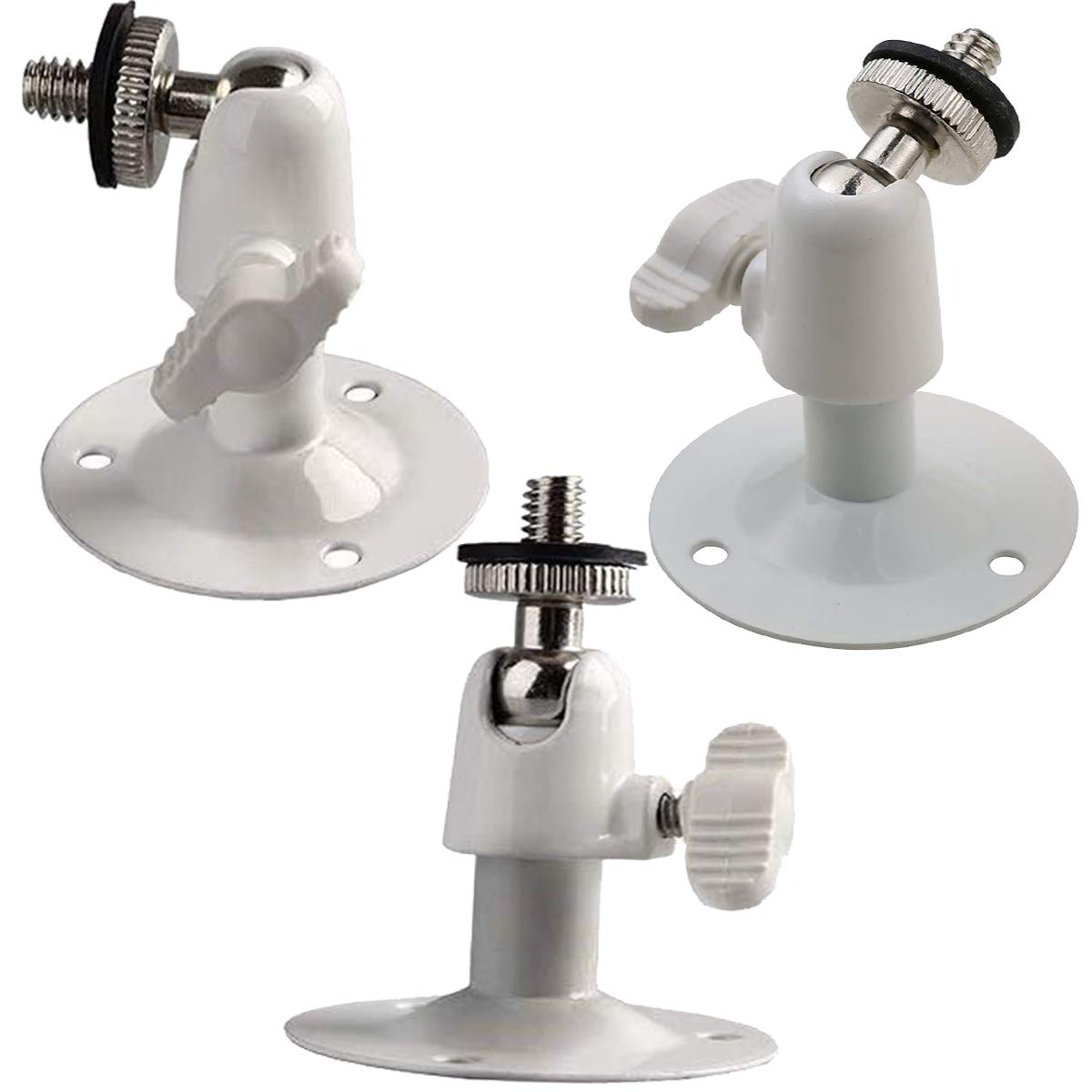 Lylgo (Pack Of 2) Camera Bracket Mount Metal Outdoorindoor Use Security Housing Bracket For Cctv Suvellicance System White Mount