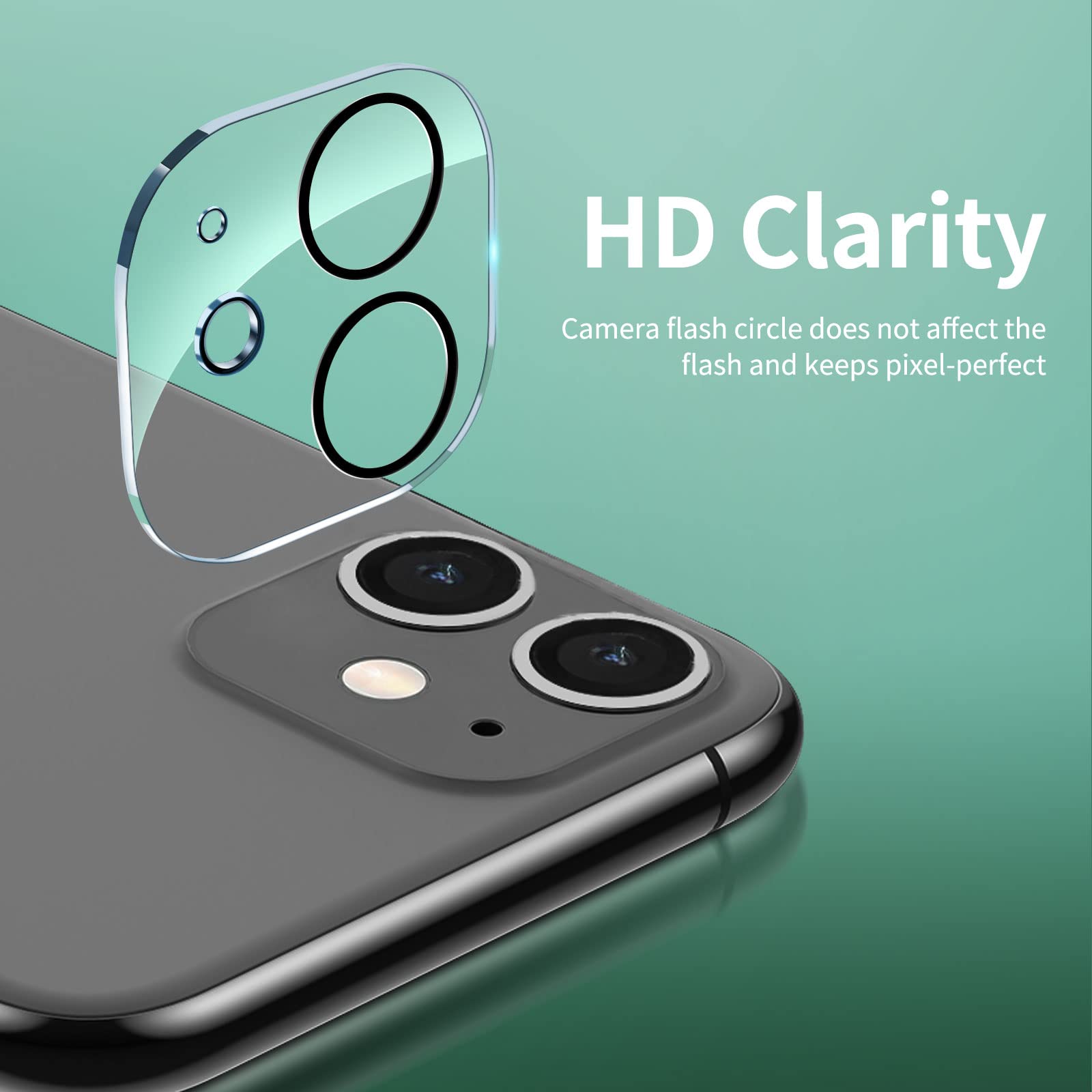 New'C 4 Pack, 2 Pack Screen Protector For Iphone 11 + 2 Pack Camera Lens Protector, Sensor Protection,Case Friendly Tempered Gla