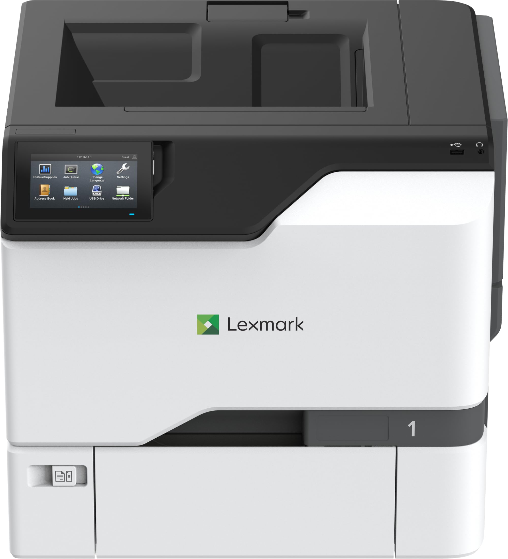 Lexmark CS735de Color Laser Printer, Wireless connectivity, Intelligent Storage Drive Available, Ethernet, Energy Star, 4.3-inch