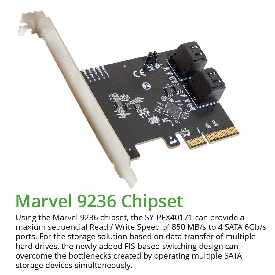 4 Port Sata Iii To Pci E X2 Raid Expansion Card