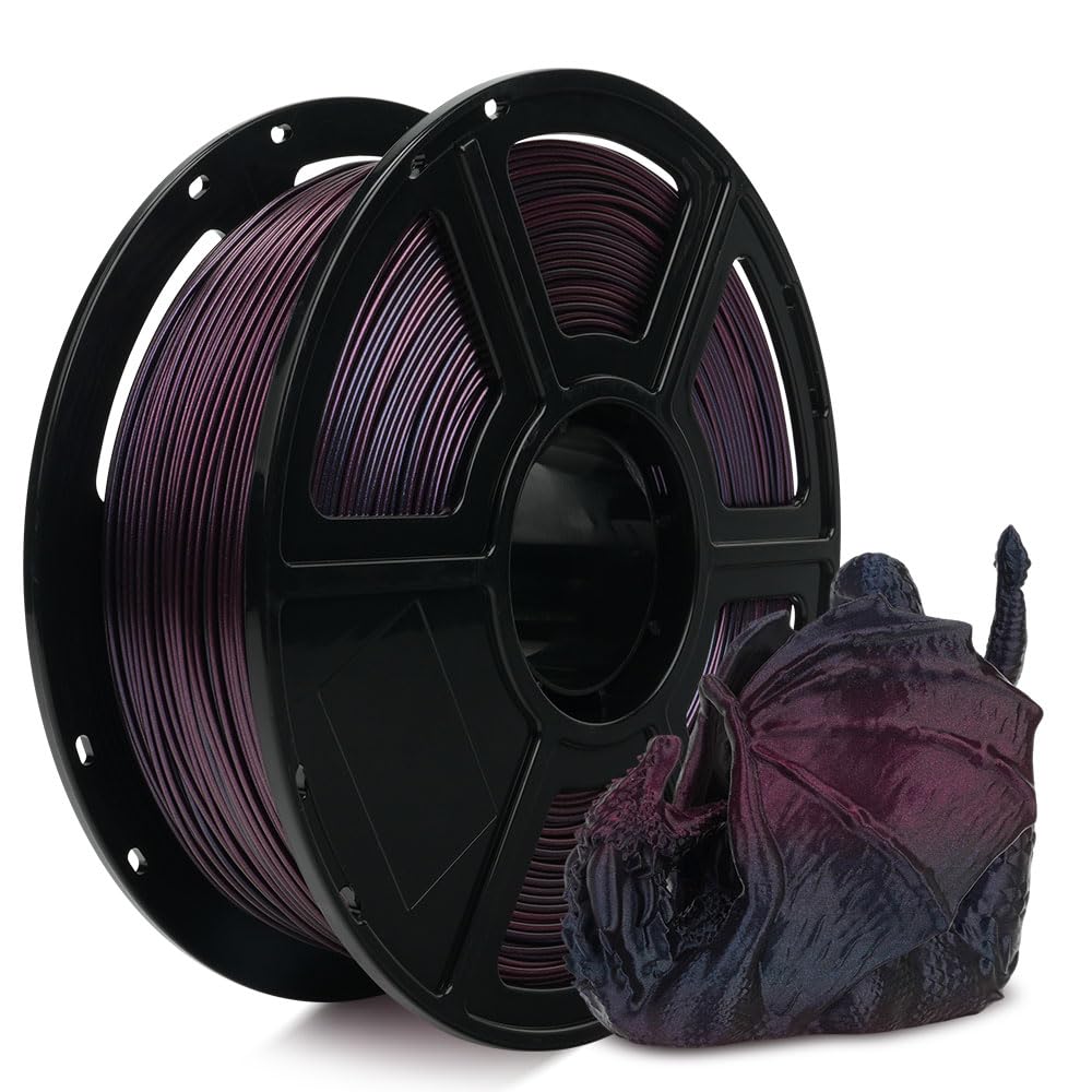 FLASHFORGE Chameleon Gradient Rapid PLA Filament Burnt Titanium & Abyssal Rede, High Flow Speedy Filament 1.75mm Max 500mm/s Fas