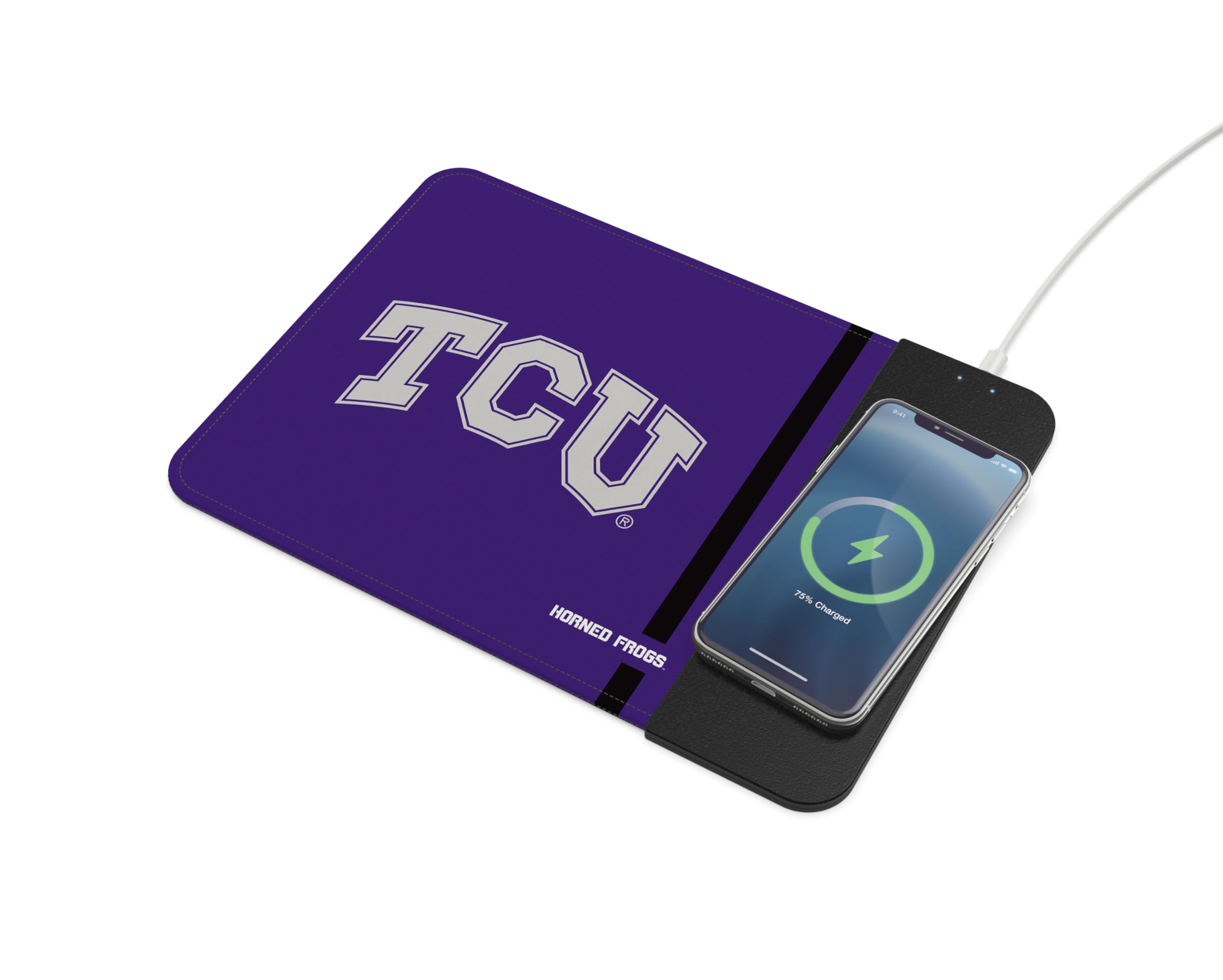 Soar Ncaa Wireless Charging Mouse Pad, Tcu Horned Frogs
