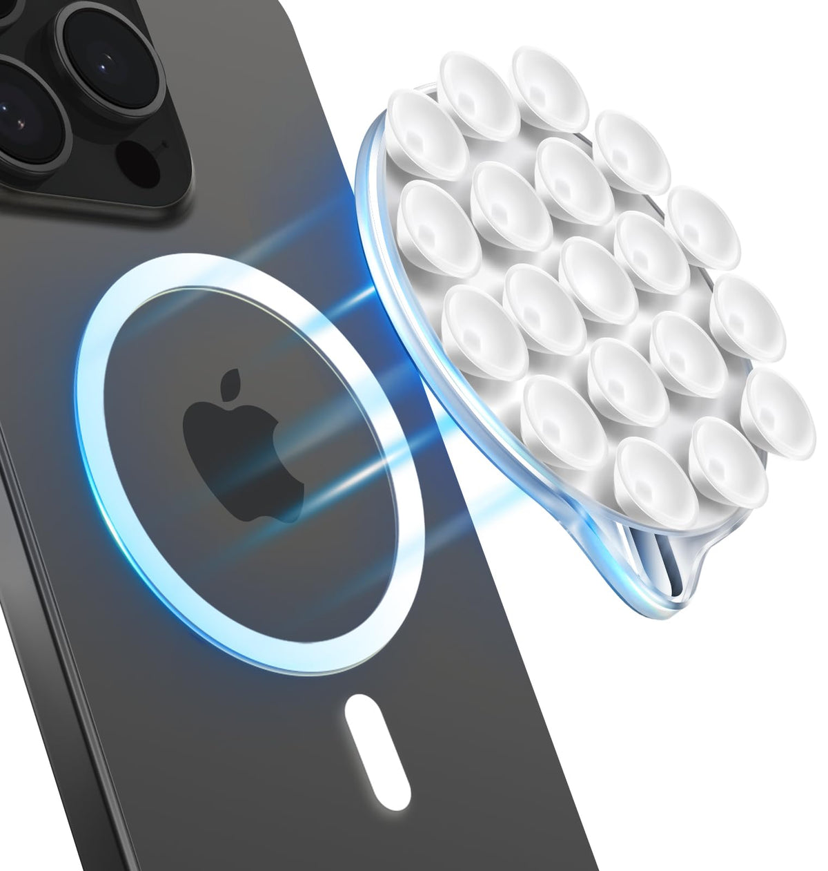 Magsuction Cute Silicone Suction Cup Phone Mount For Magsafe, Anti-Slip Hands-Free Phone Holder, Compatible With Iphone Magsafe 