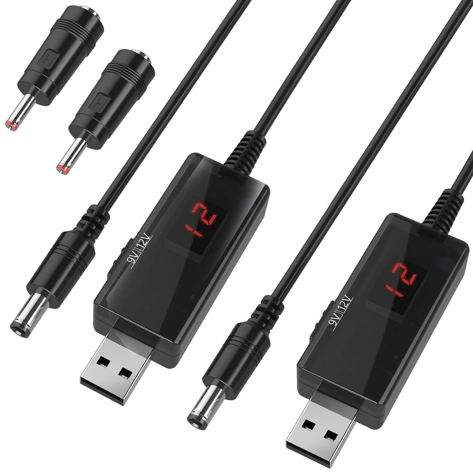 Drok Usb To 9V Adapter, 5V To 12V Step Up Converter, Usb To 12V Dc Power Cable Voltage Converter 1A Step Up Transformer Voltage